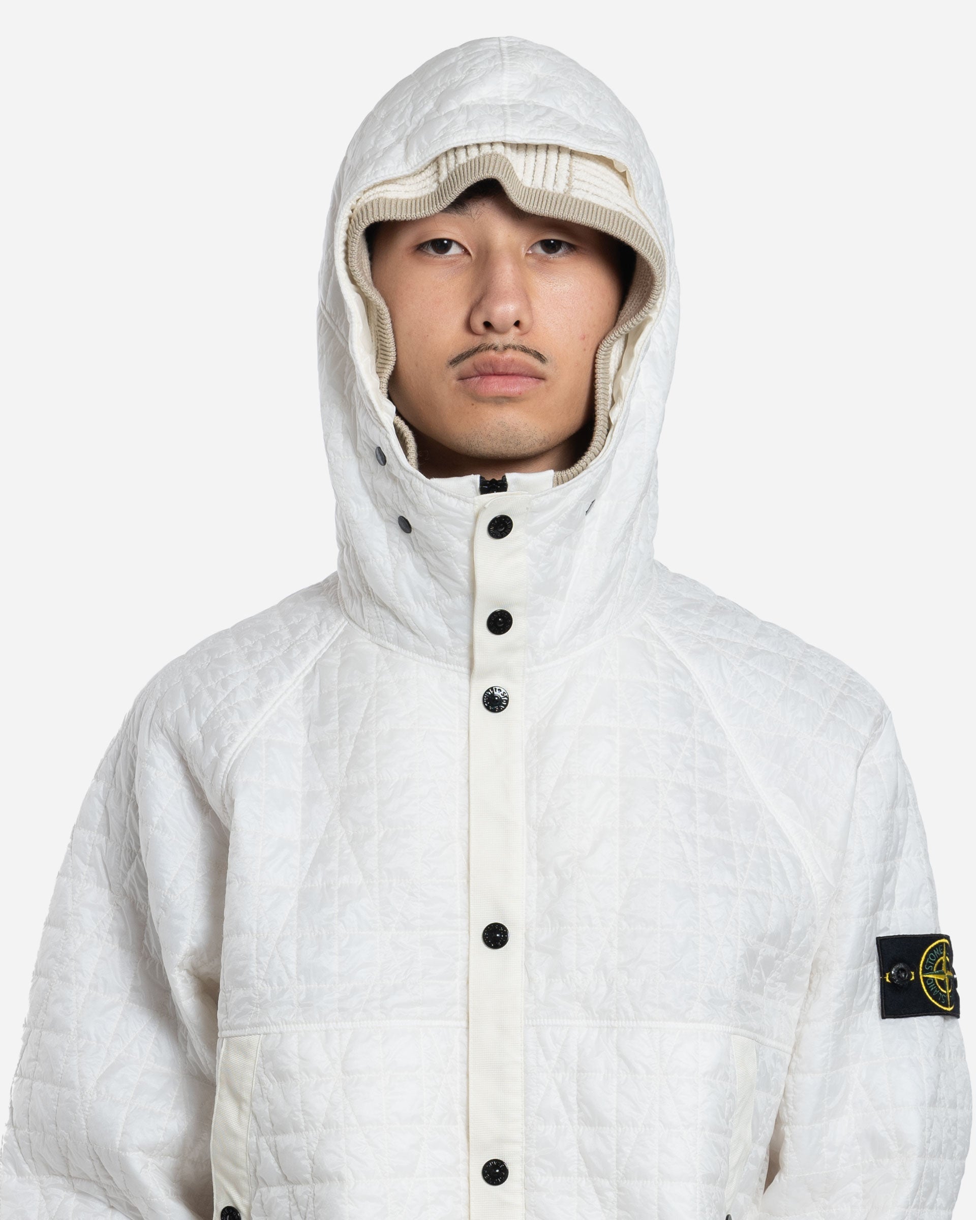 Blouson Rembourré en Nylon Ivoire