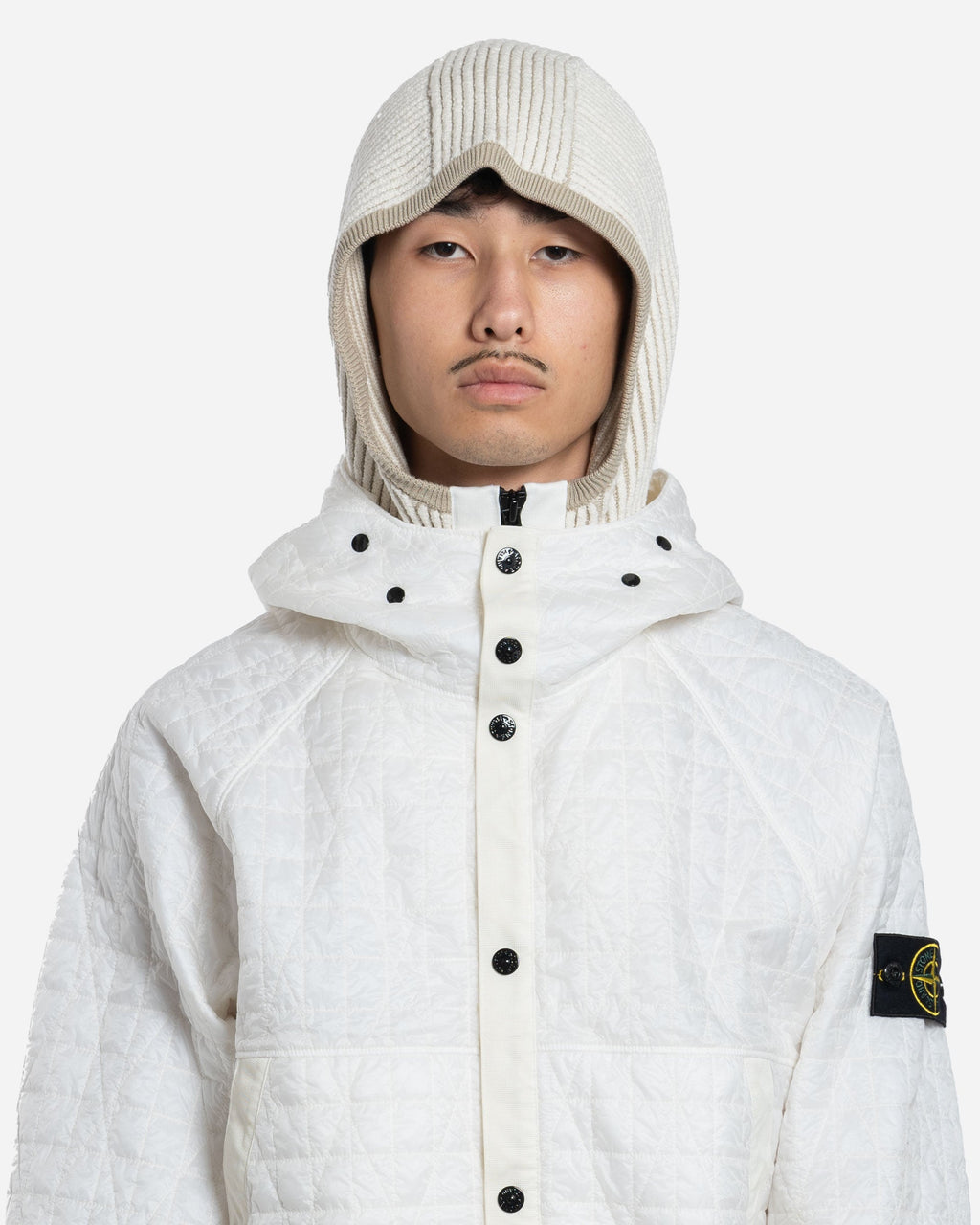 Blouson Rembourré en Nylon Ivoire