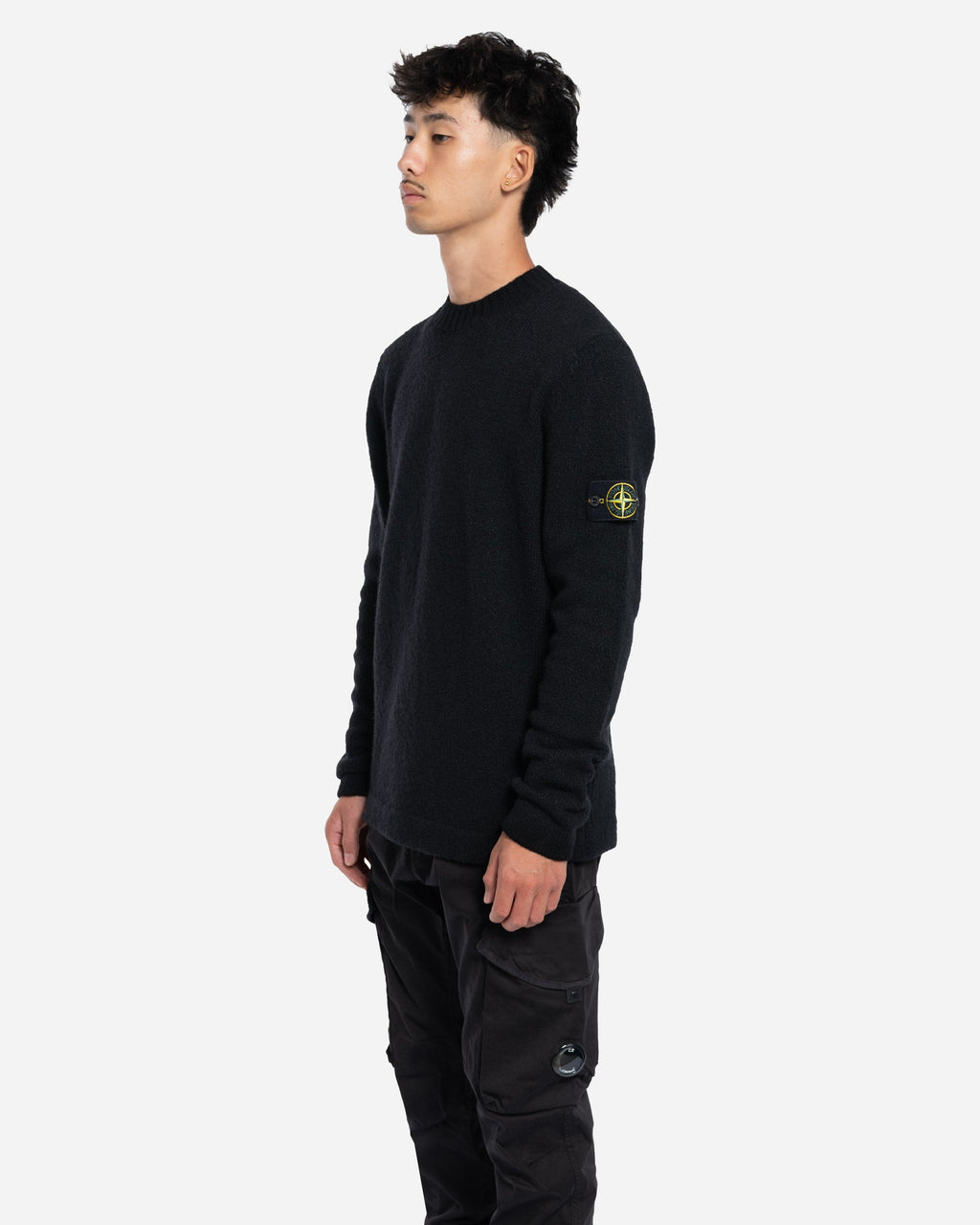 Pull en Maille à Col Rond Noir