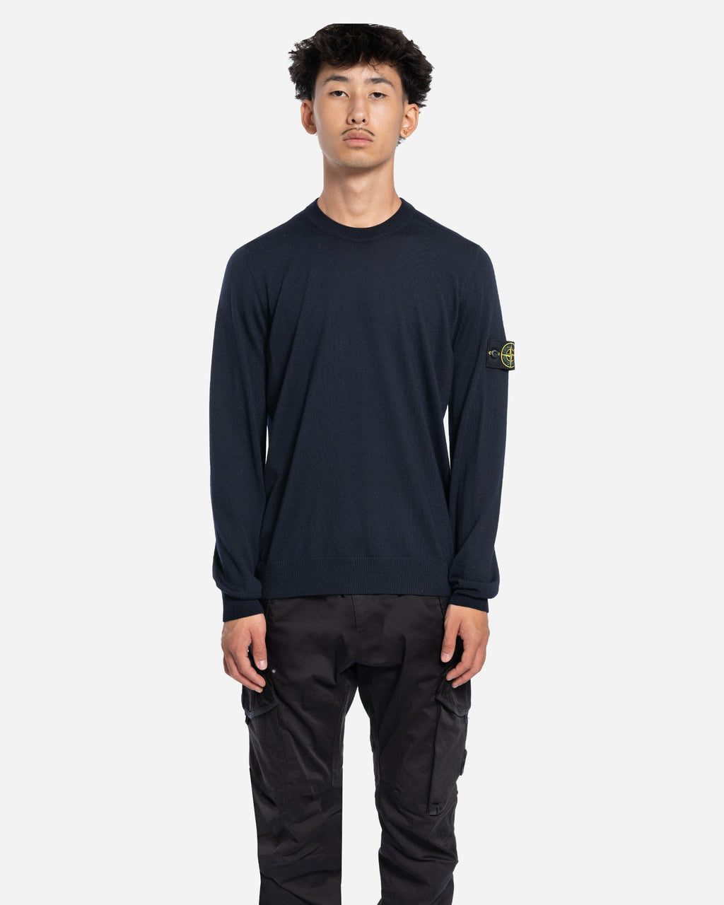 Pull en Maille Bleu Marine