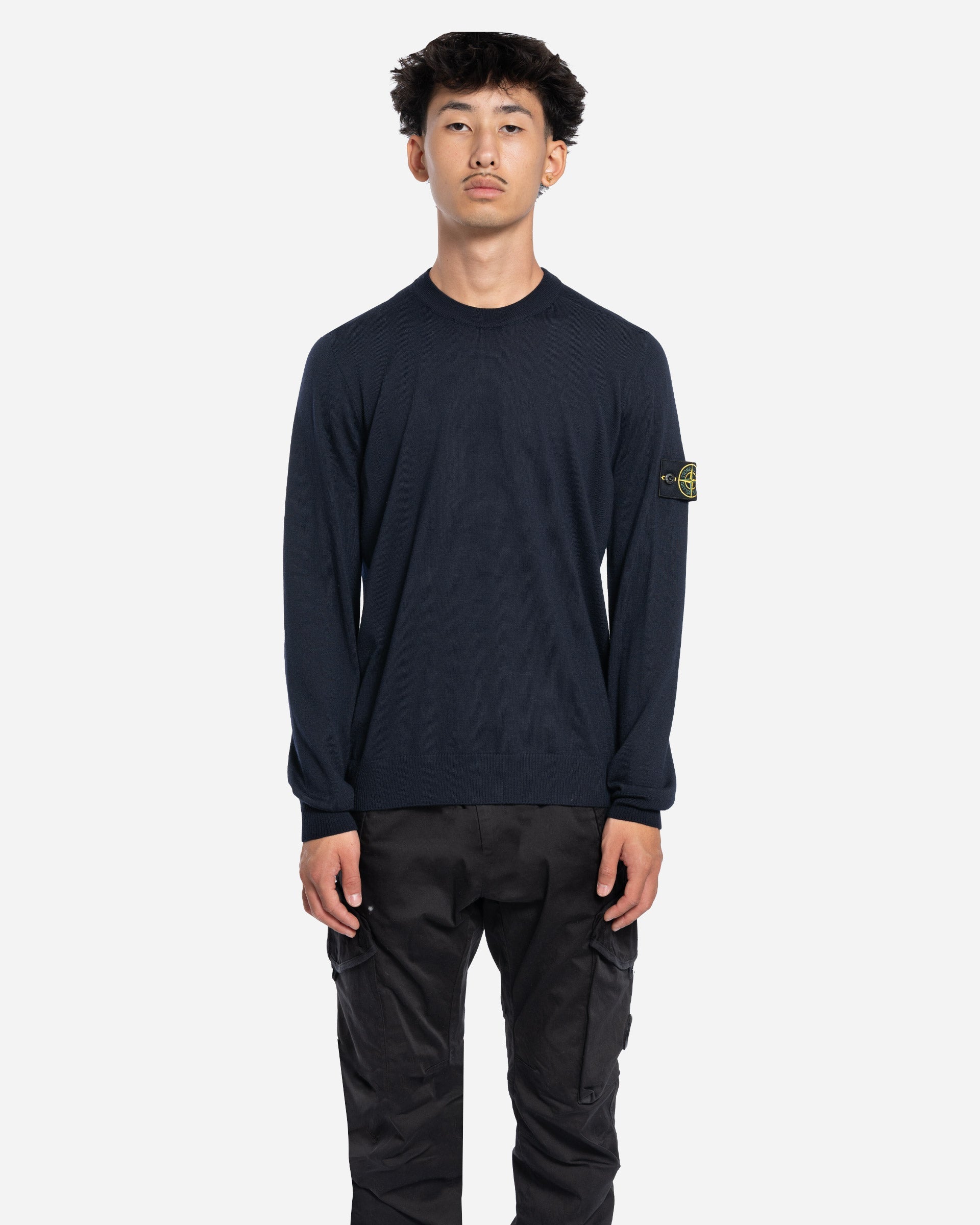 Pull en Maille Bleu Marine