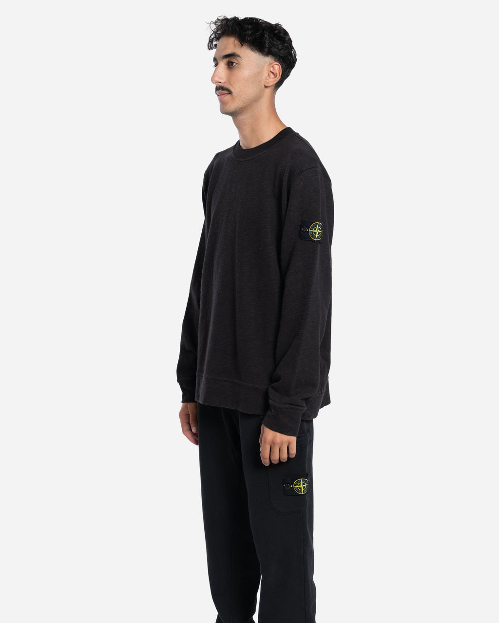 Sweatshirt Ras-du-Cou en Jersey Noir