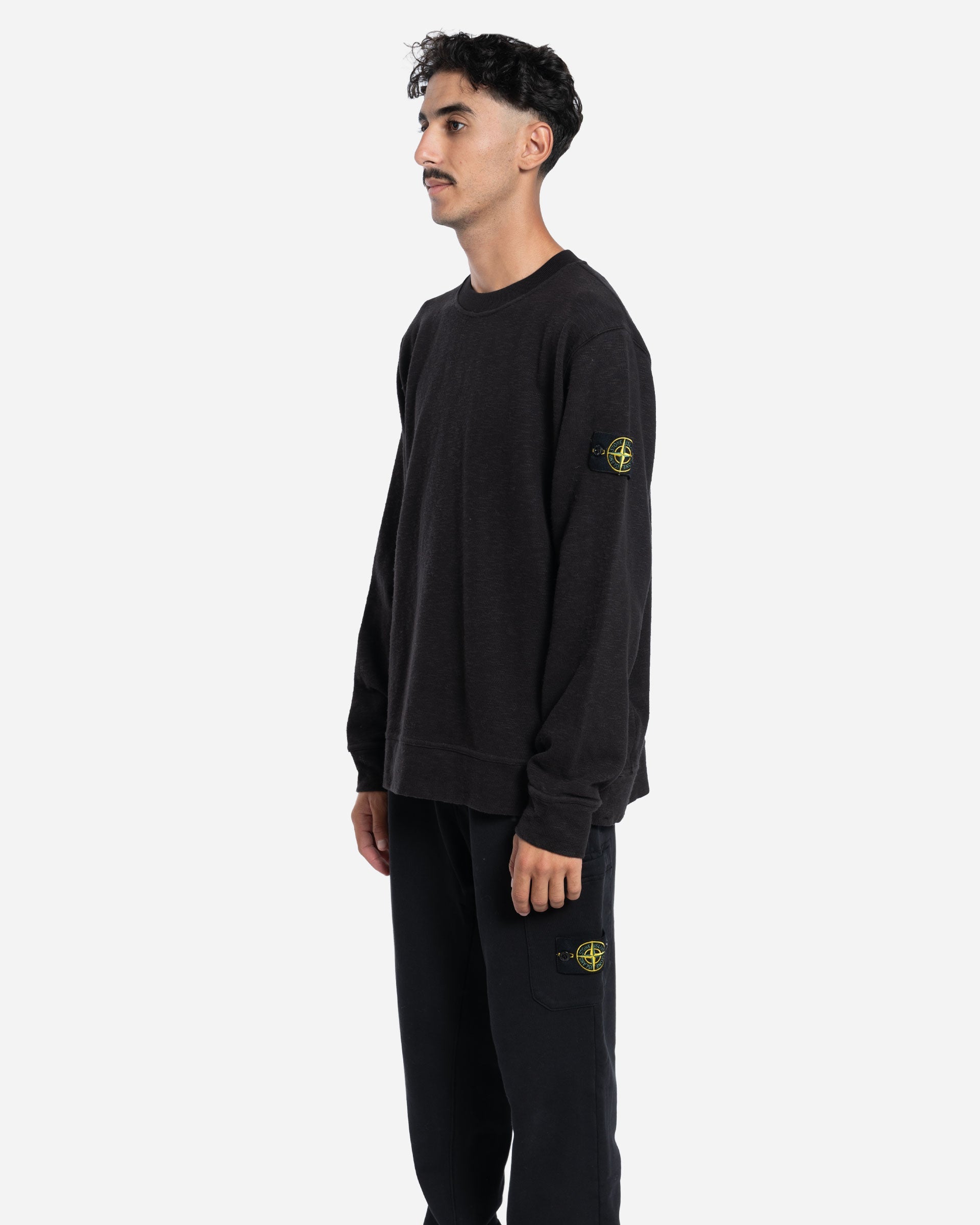 Sweatshirt Ras-du-Cou en Jersey Noir