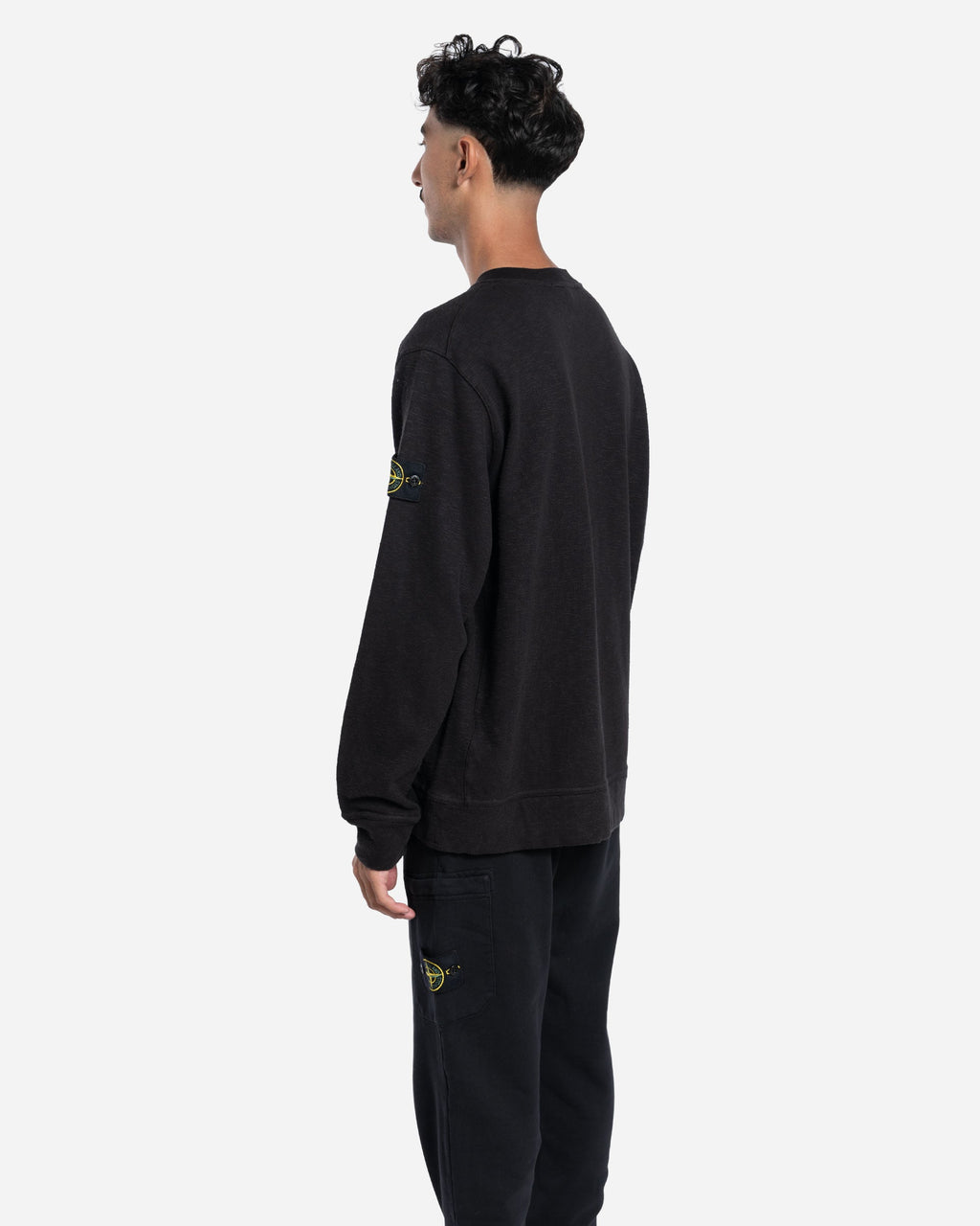 Sweatshirt Ras-du-Cou en Jersey Noir