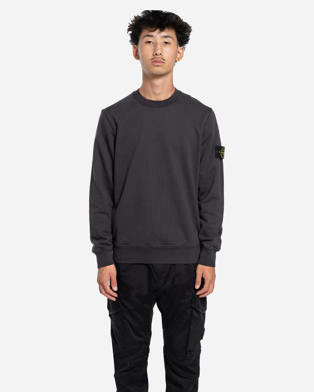 Sweatshirt à Col Rond Charbon