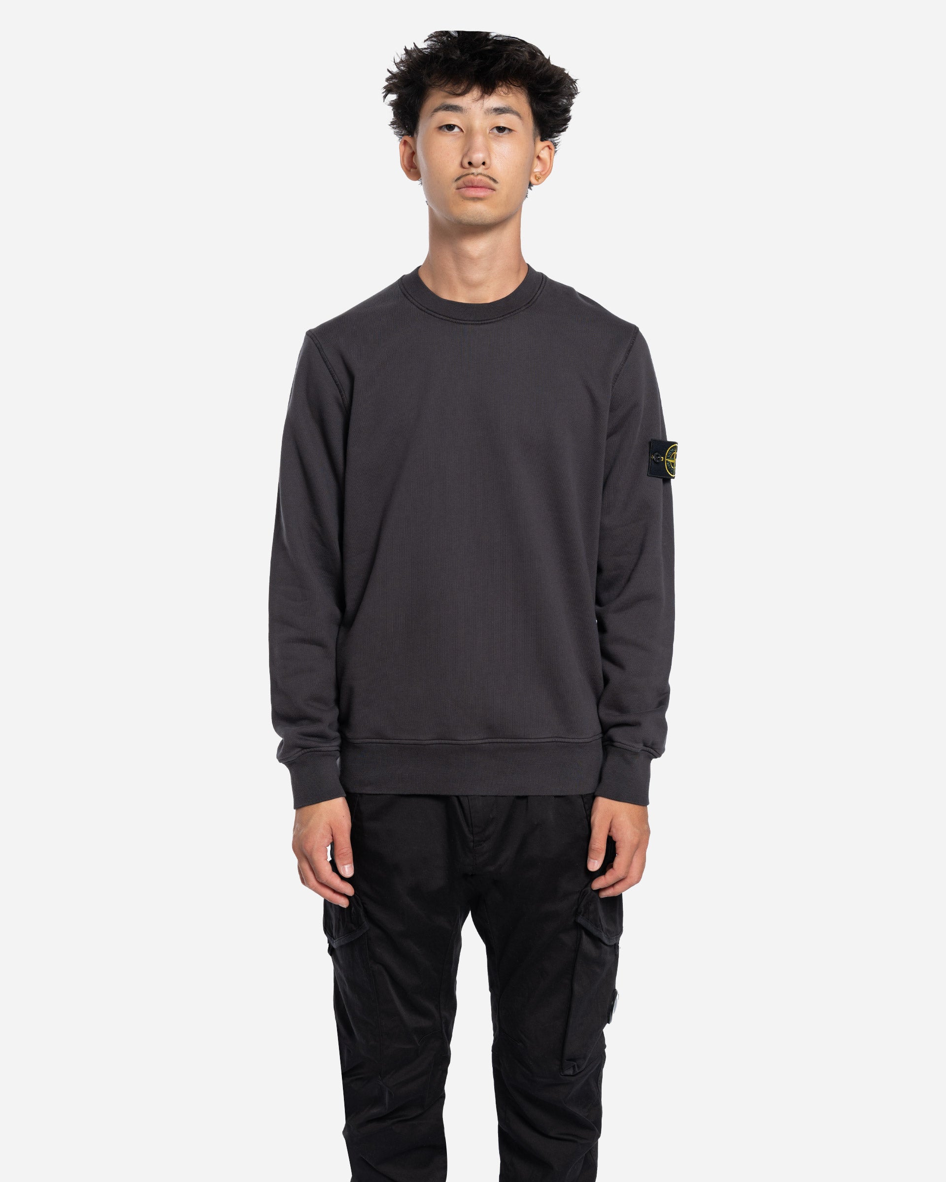 Sweatshirt à Col Rond Charbon