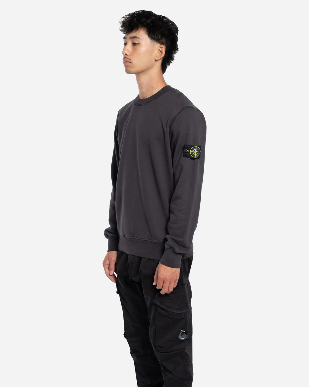 Sweatshirt à Col Rond Charbon