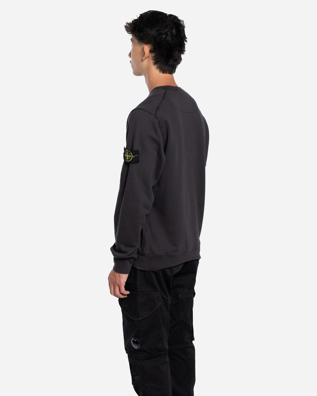 Sweatshirt à Col Rond Charbon