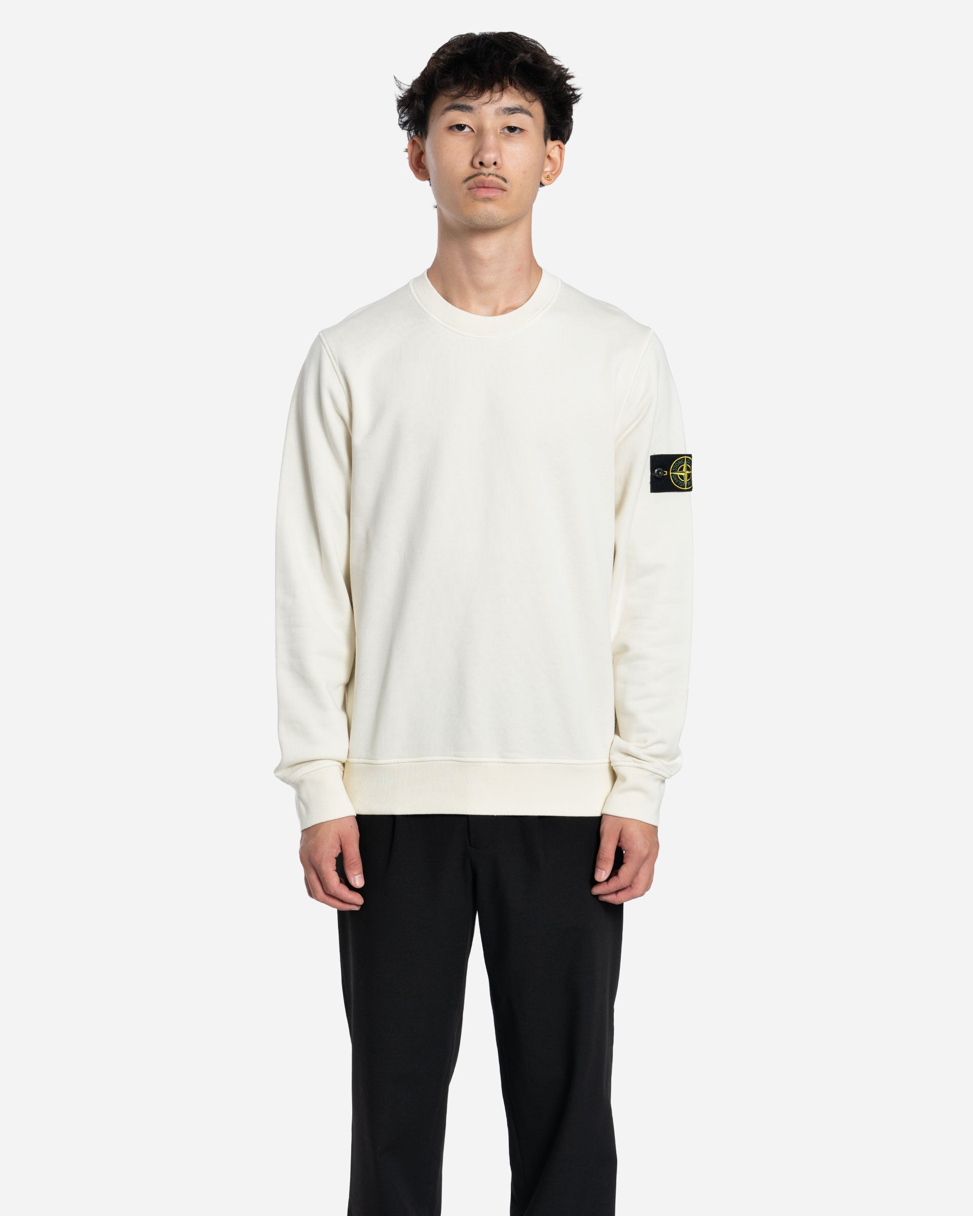 Sweatshirt Ras-du-Cou en Molleton Ivoire