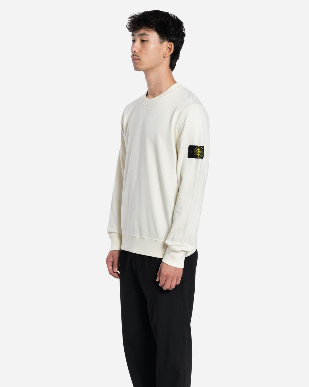 Sweatshirt Ras-du-Cou en Molleton Ivoire