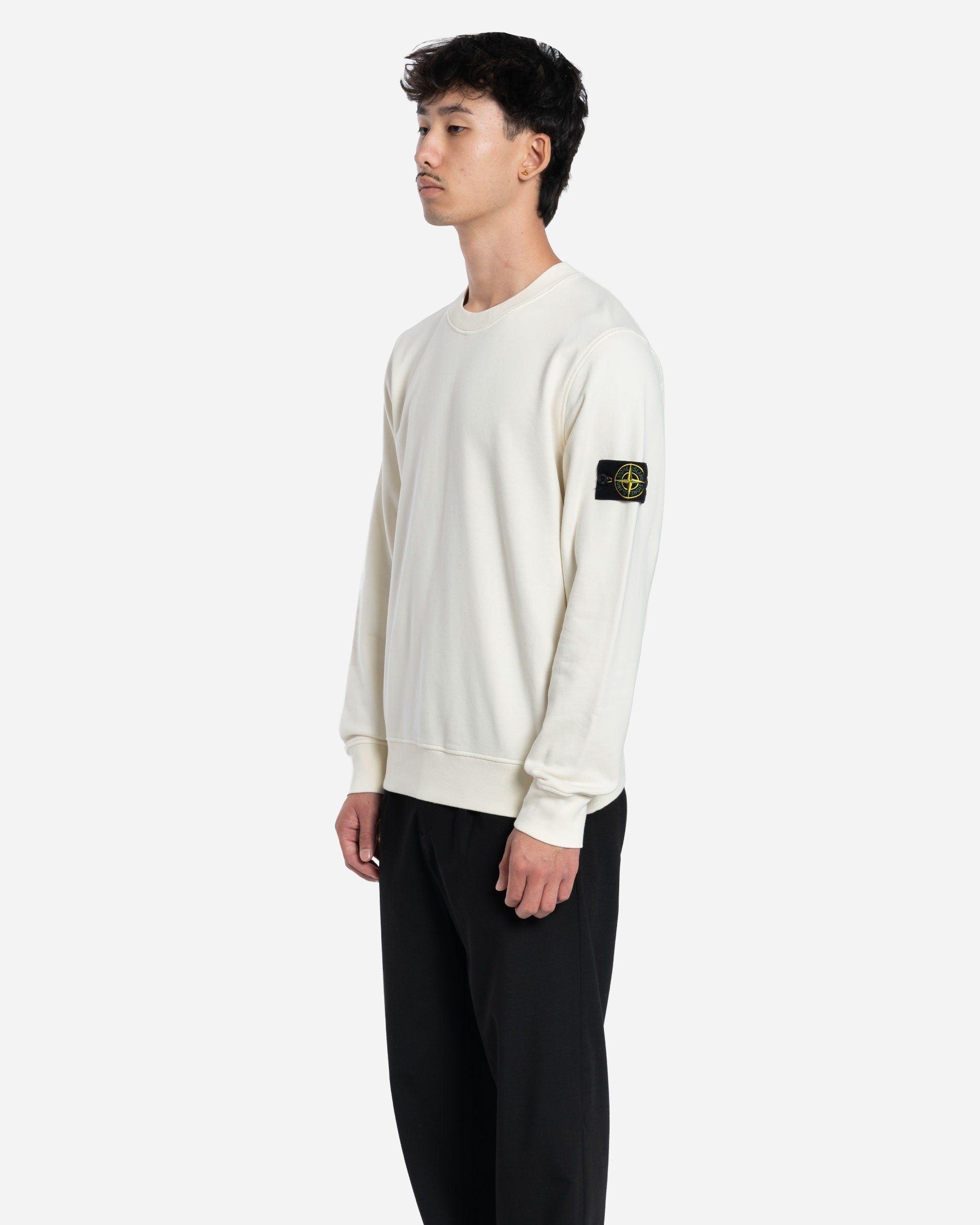 Sweatshirt Ras-du-Cou en Molleton Ivoire