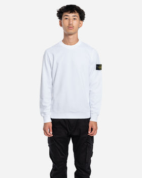 Sweatshirt à Col Rond Blanc