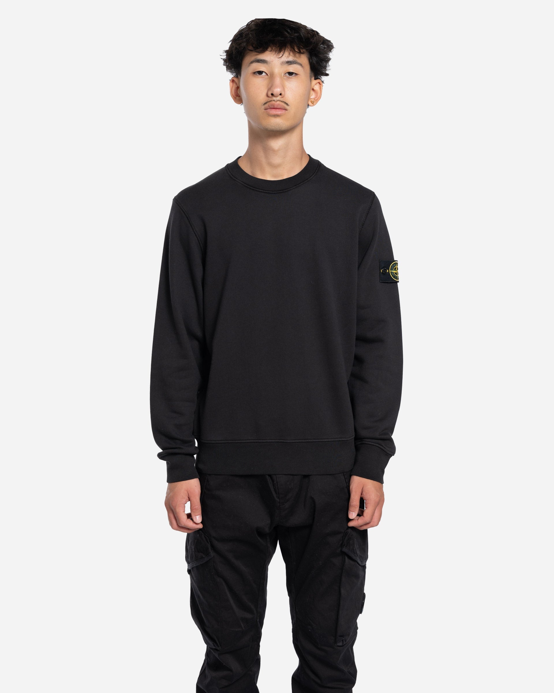 Sweatshirt à Col Rond Noir