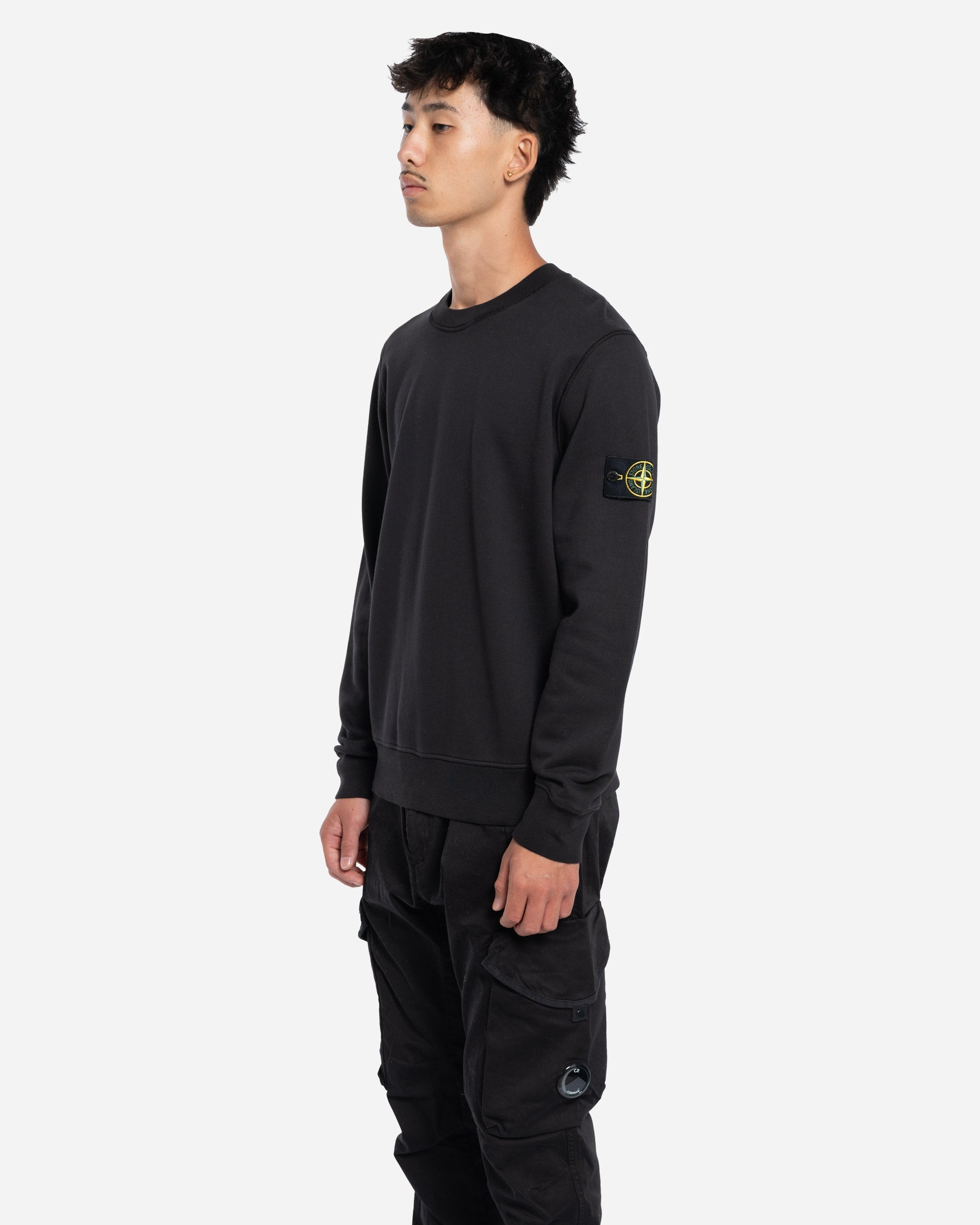 Sweatshirt à Col Rond Noir