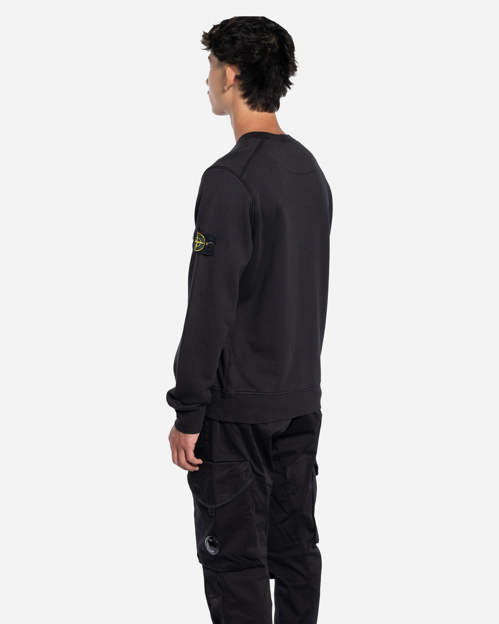 Sweatshirt à Col Rond Noir