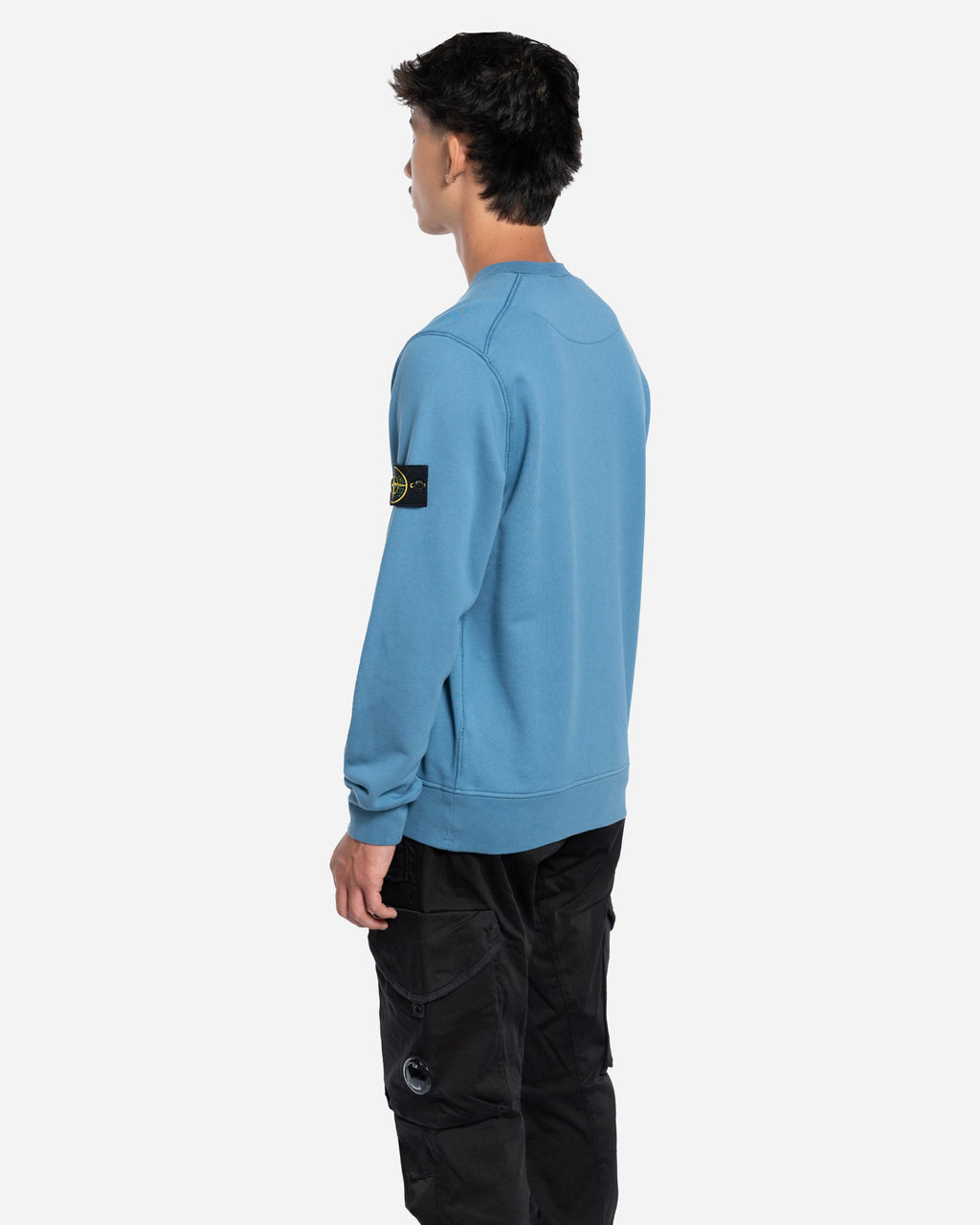 Sweatshirt à Col Rond Bleu Encre