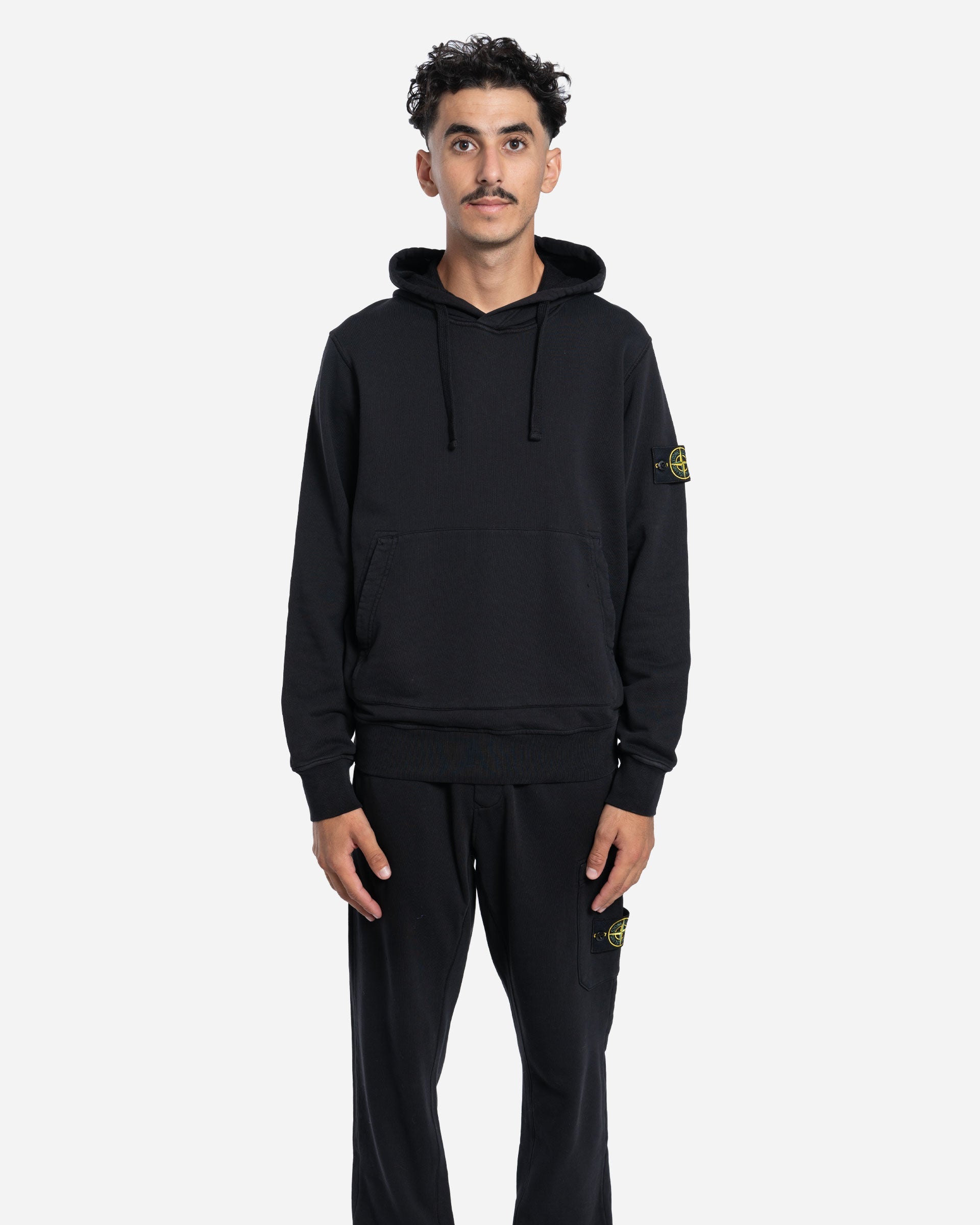 Sweatshirt à Capuche en Molleton Noir