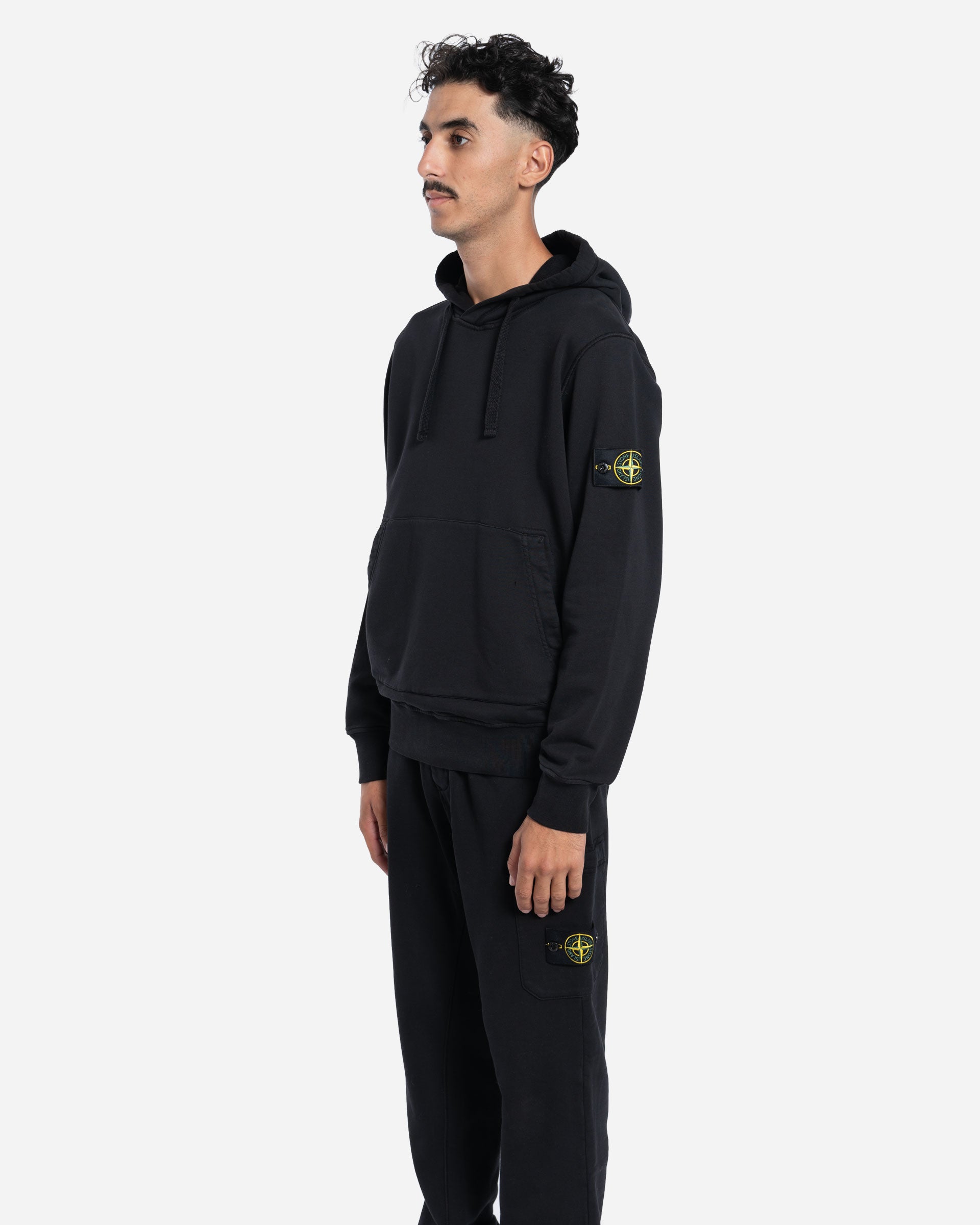 Sweatshirt à Capuche en Molleton Noir