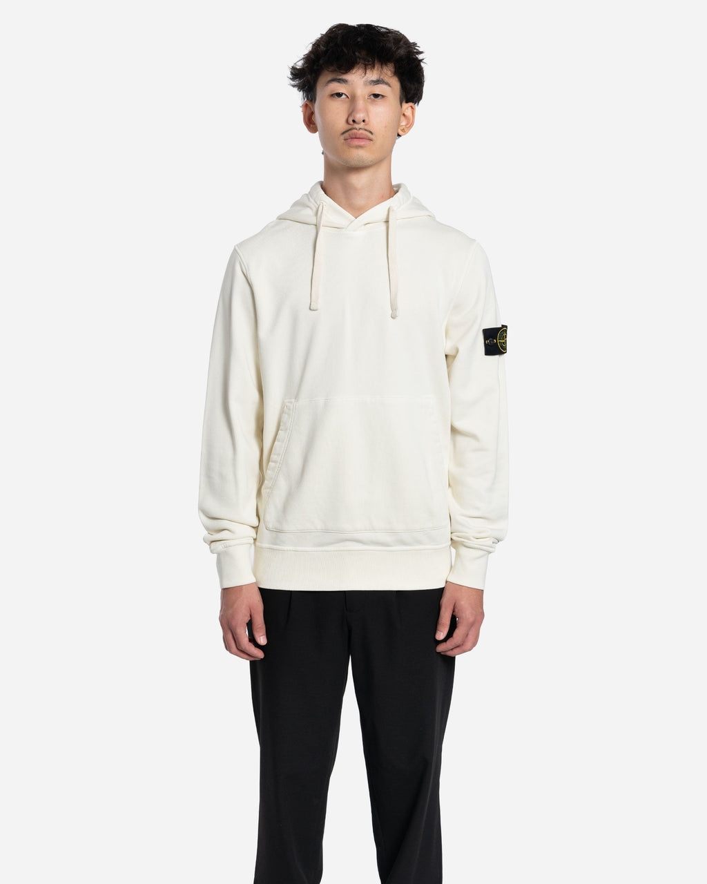 Sweatshirt à Capuche en Molleton Ivoire