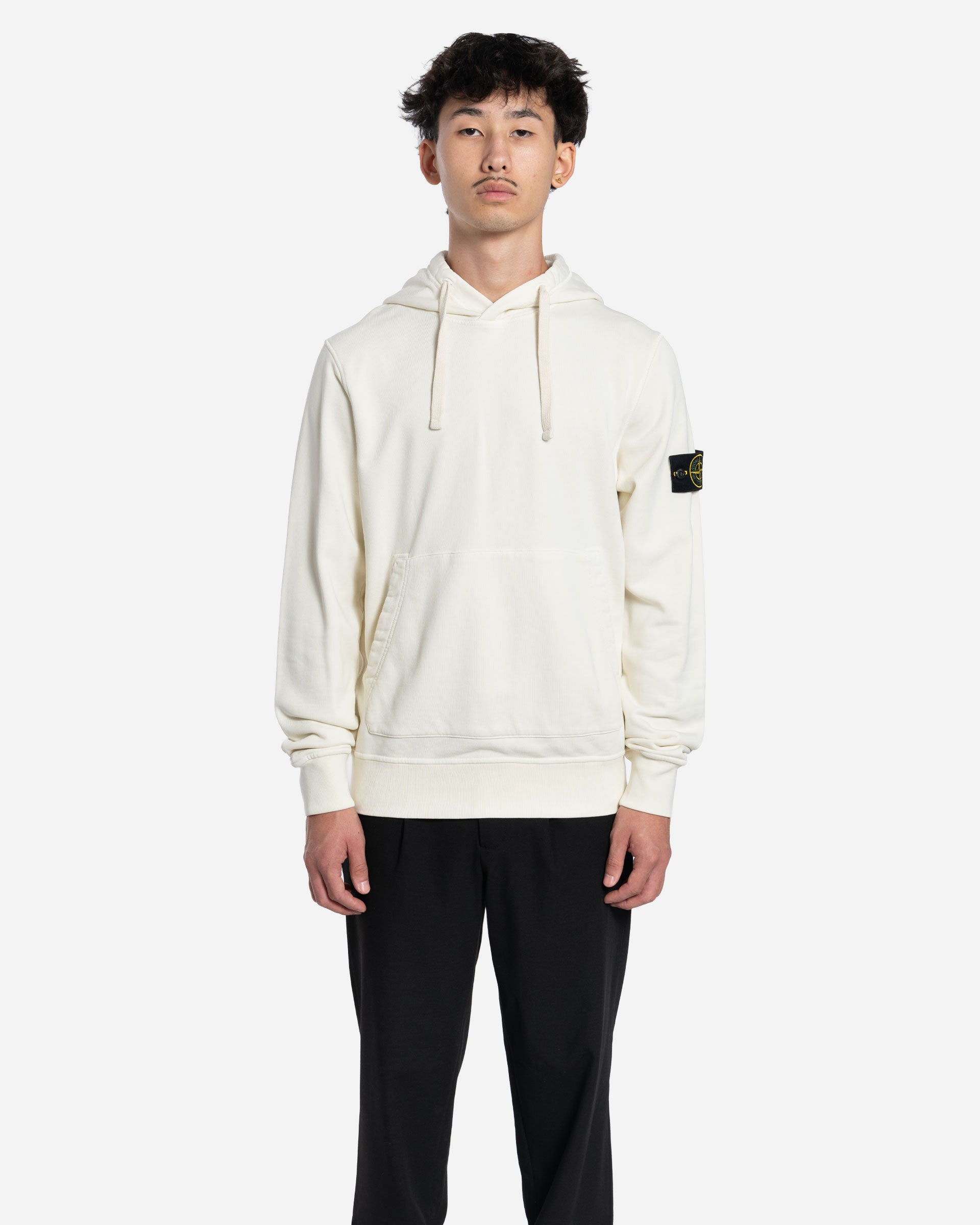 Sweatshirt à Capuche en Molleton Ivoire