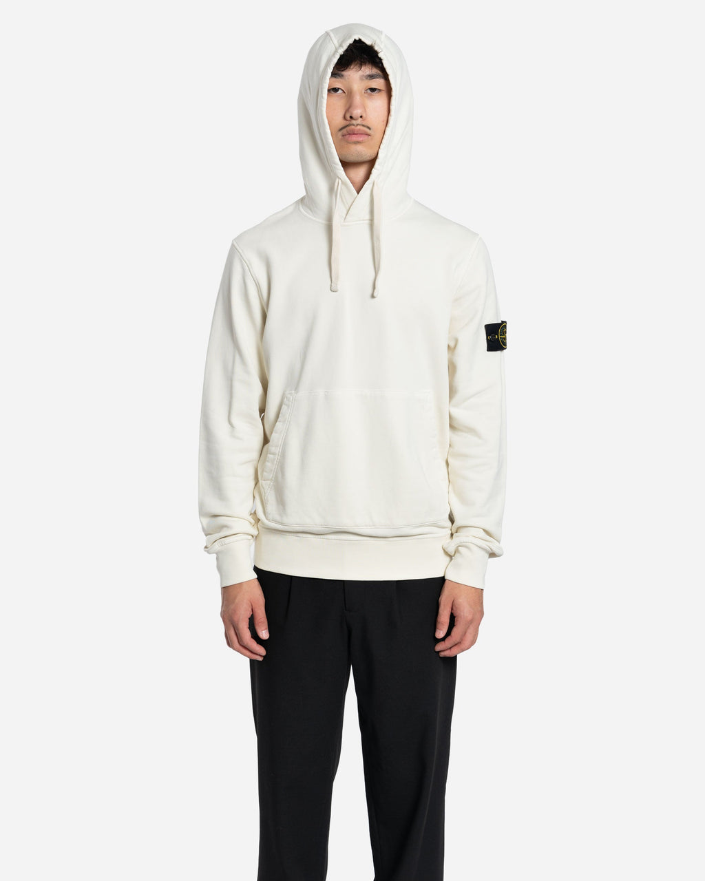 Sweatshirt à Capuche en Molleton Ivoire