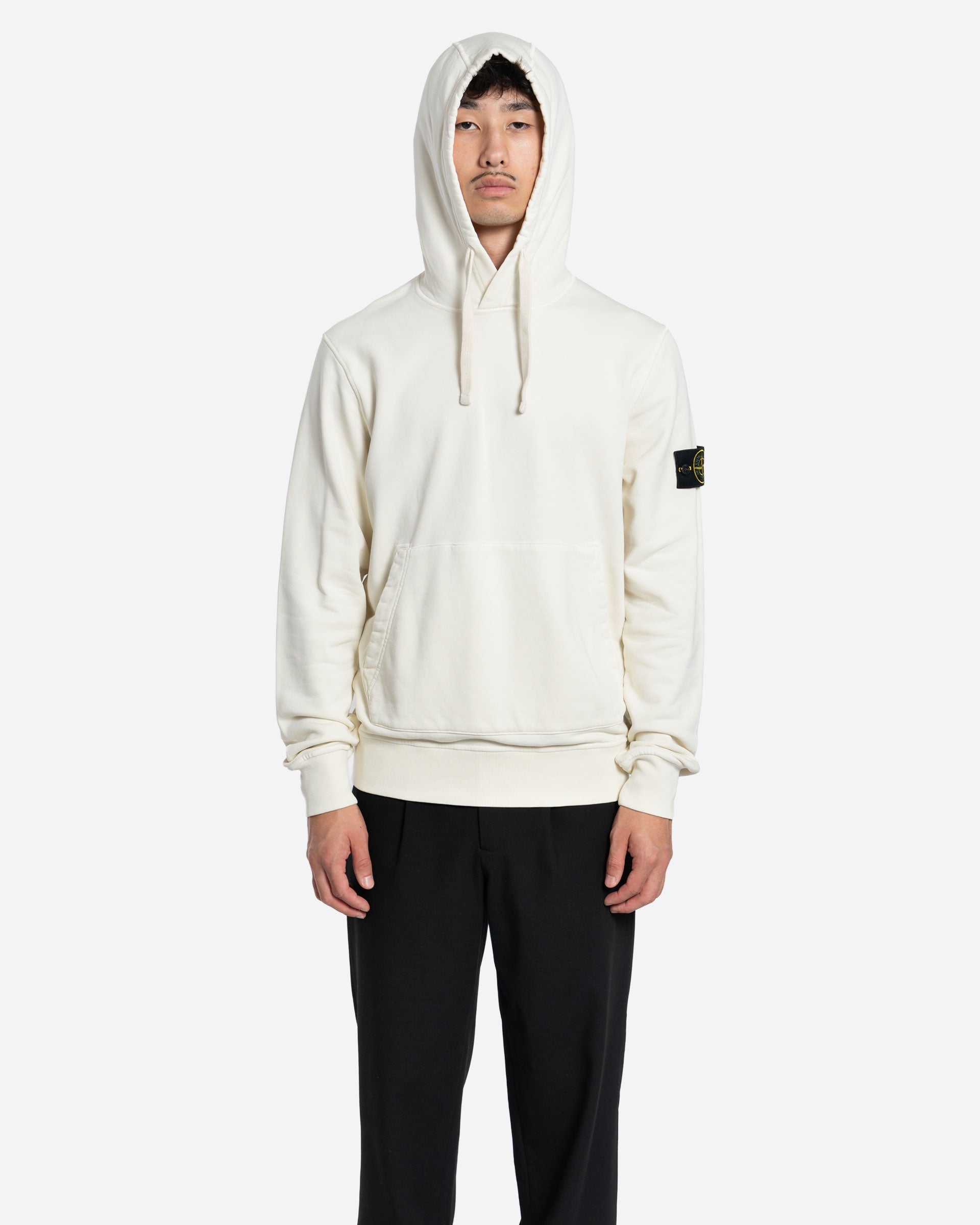 Sweatshirt à Capuche en Molleton Ivoire