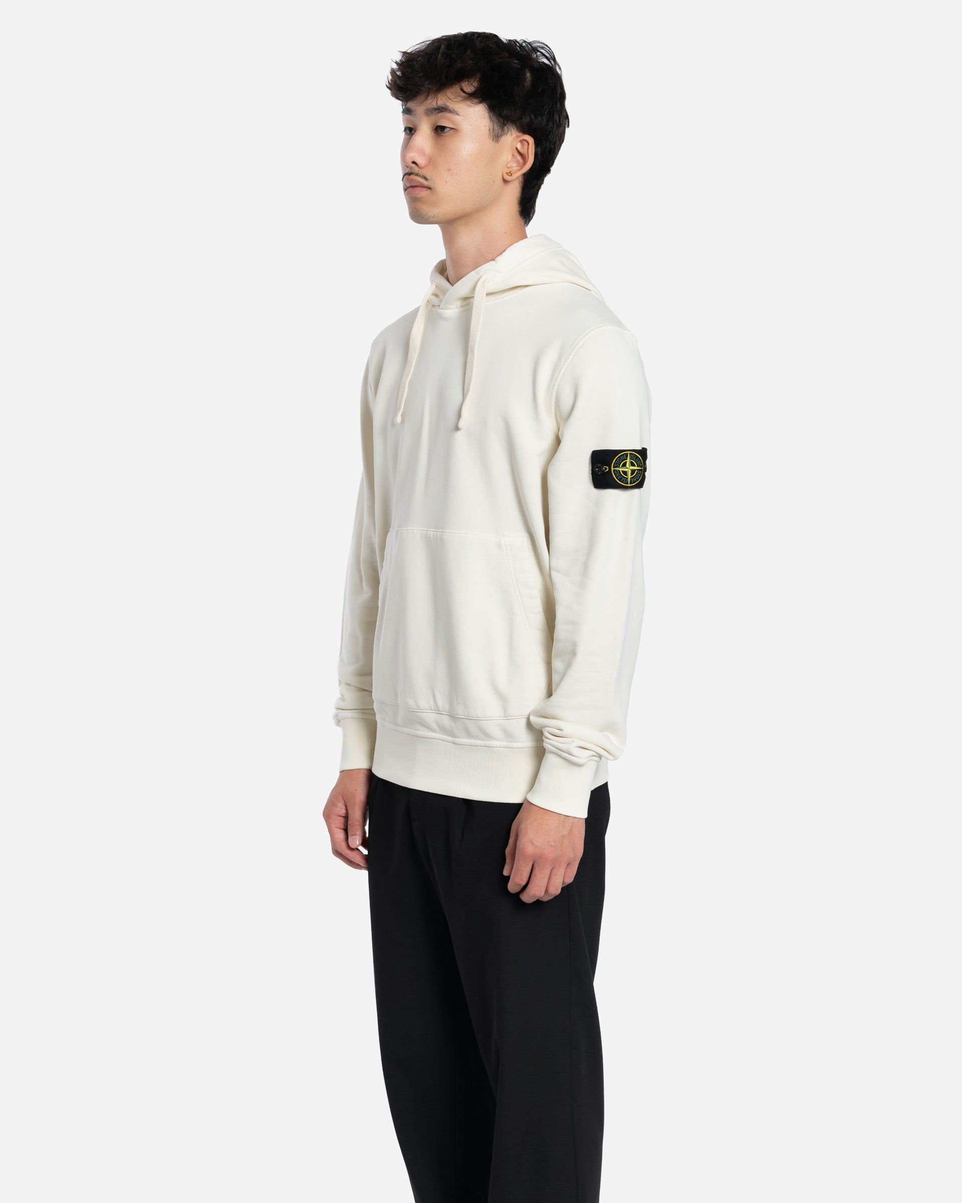 Sweatshirt à Capuche en Molleton Ivoire