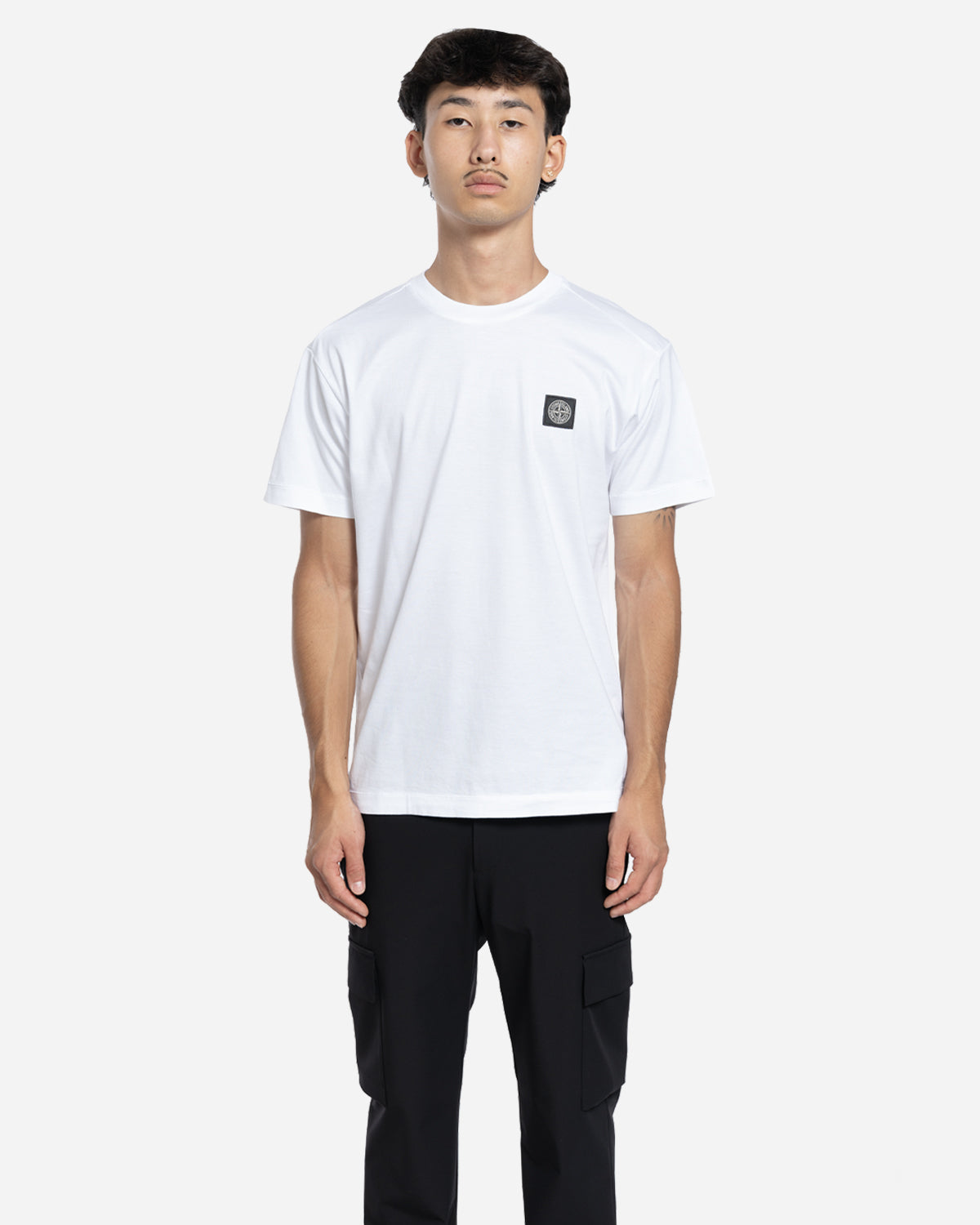 T-Shirt à Écusson Blanc