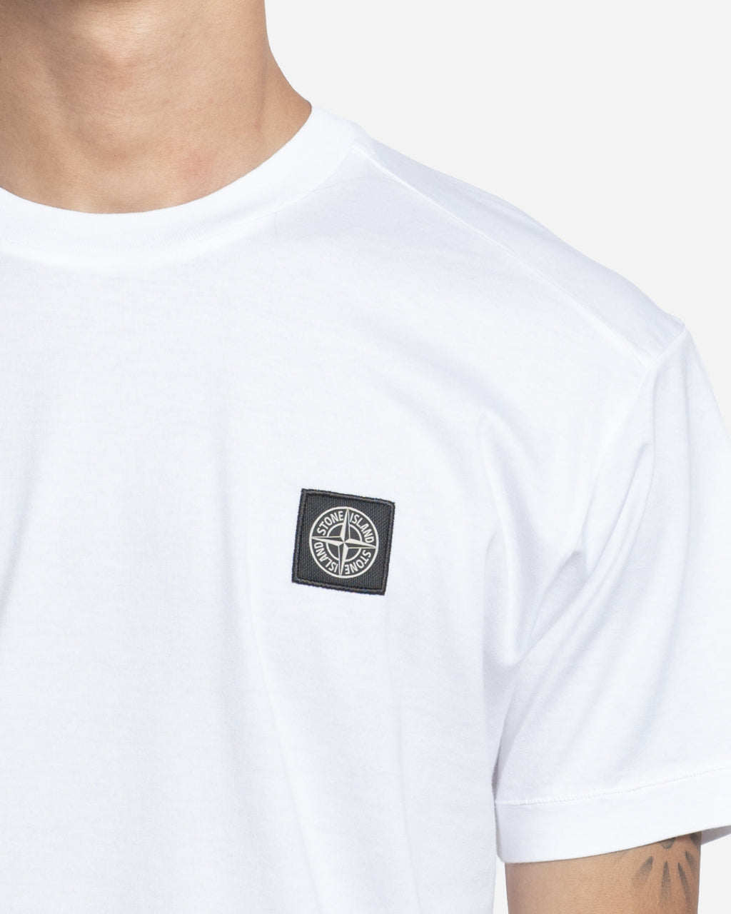 T-Shirt à Écusson Blanc