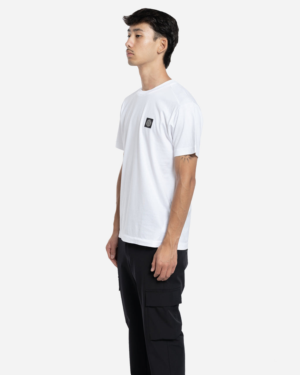 T-Shirt à Écusson Blanc