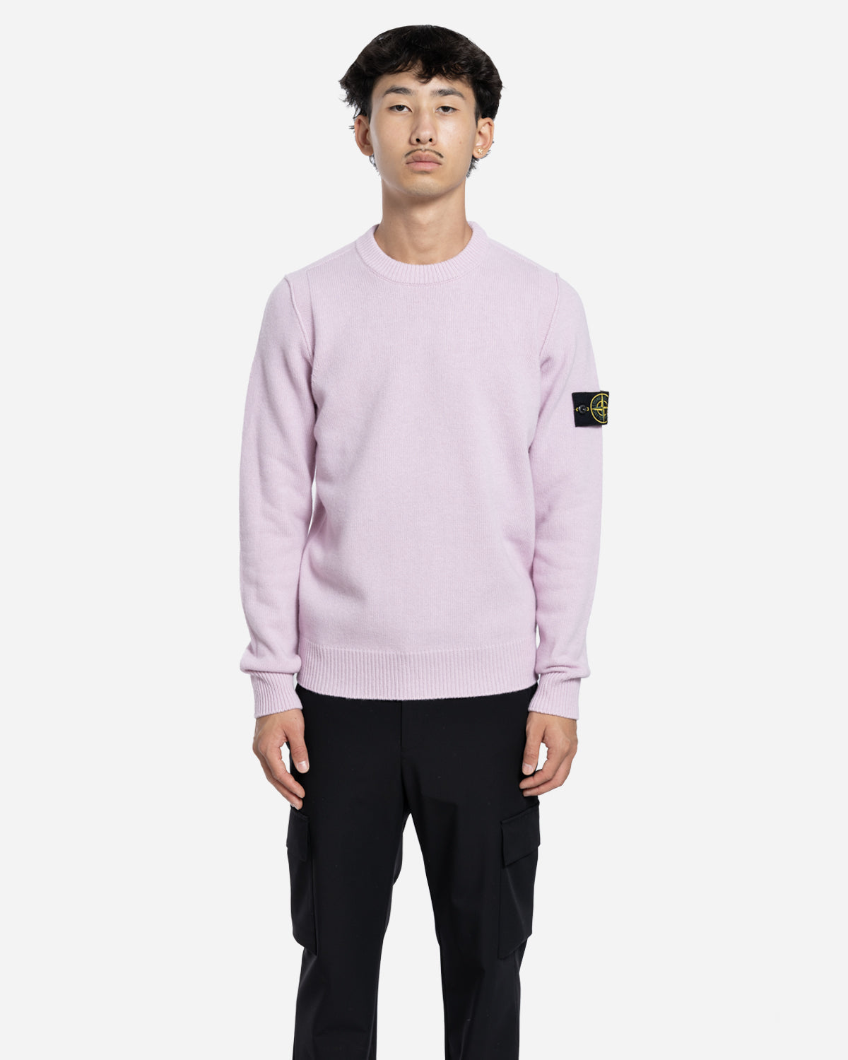 Pull Ras-du-Cou Rose en Maille