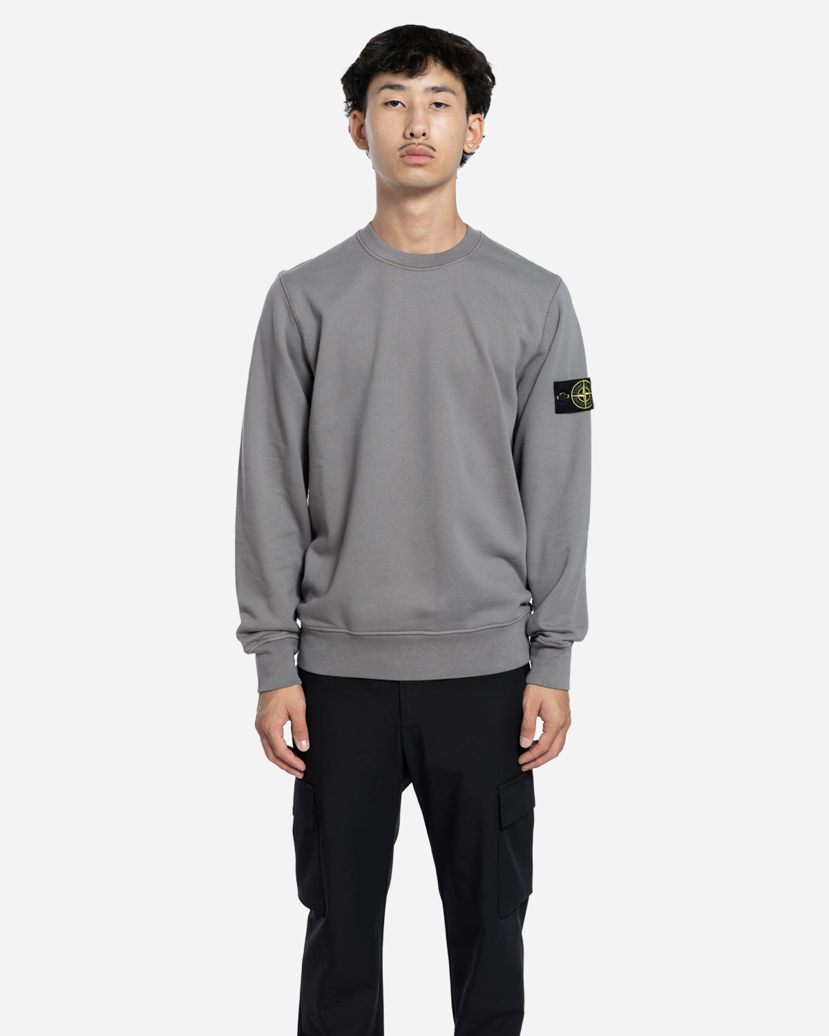 Sweatshirt à Col Rond Ciment