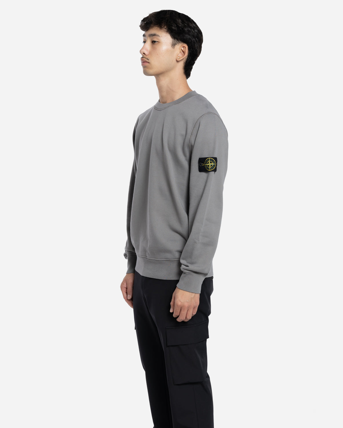 Sweatshirt à Col Rond Ciment