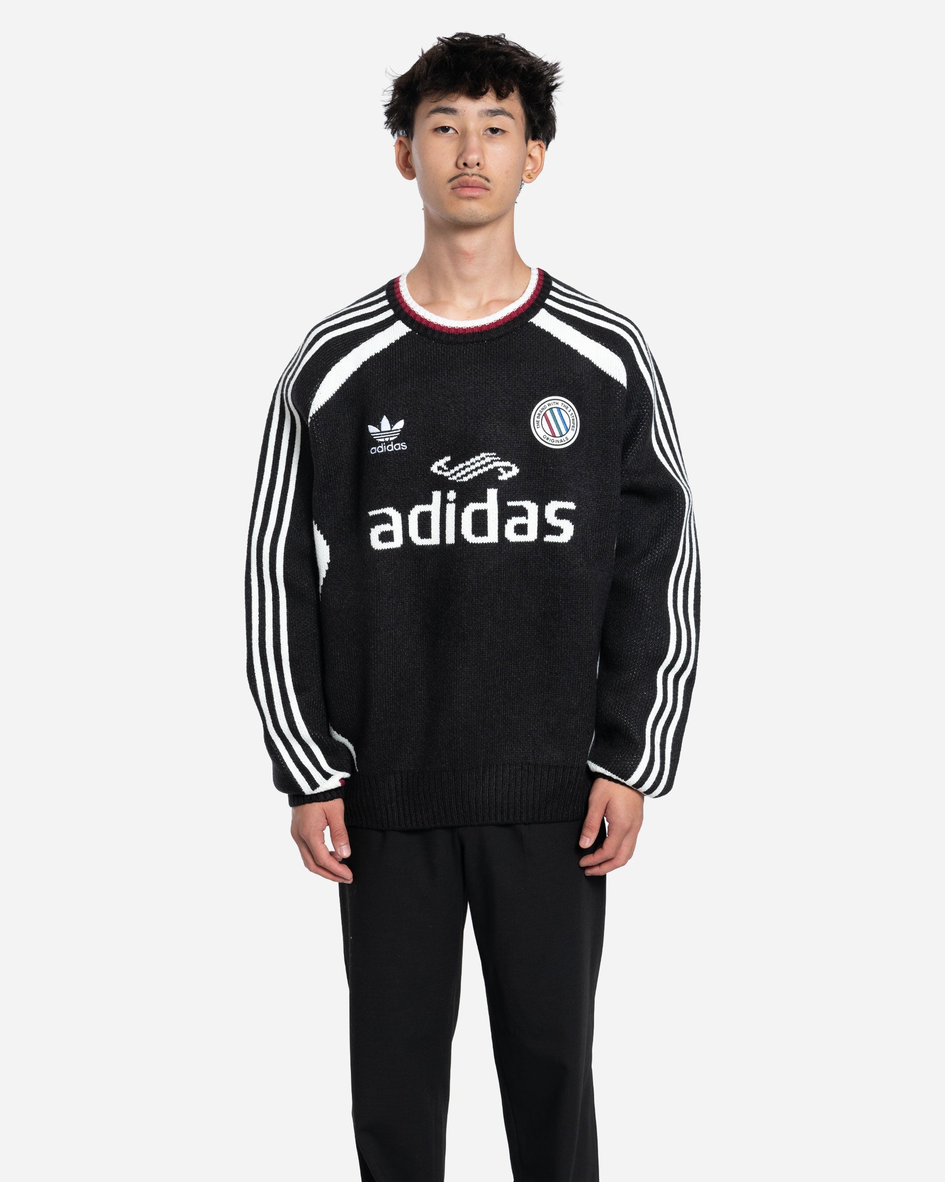 Adicolor Blokecore LS Pullover Blanc Noir