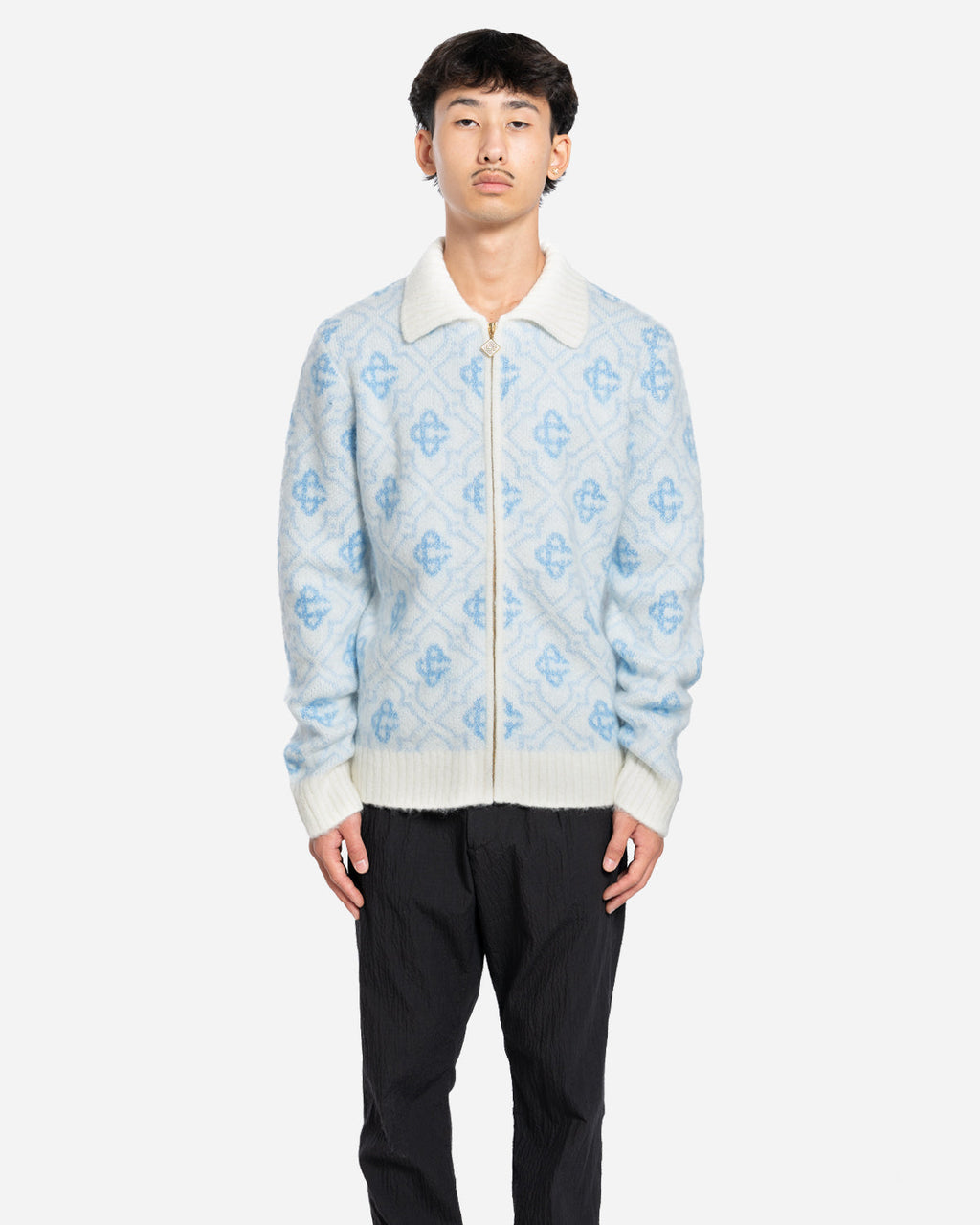 Gilet Zippé Monogramme en Mohair