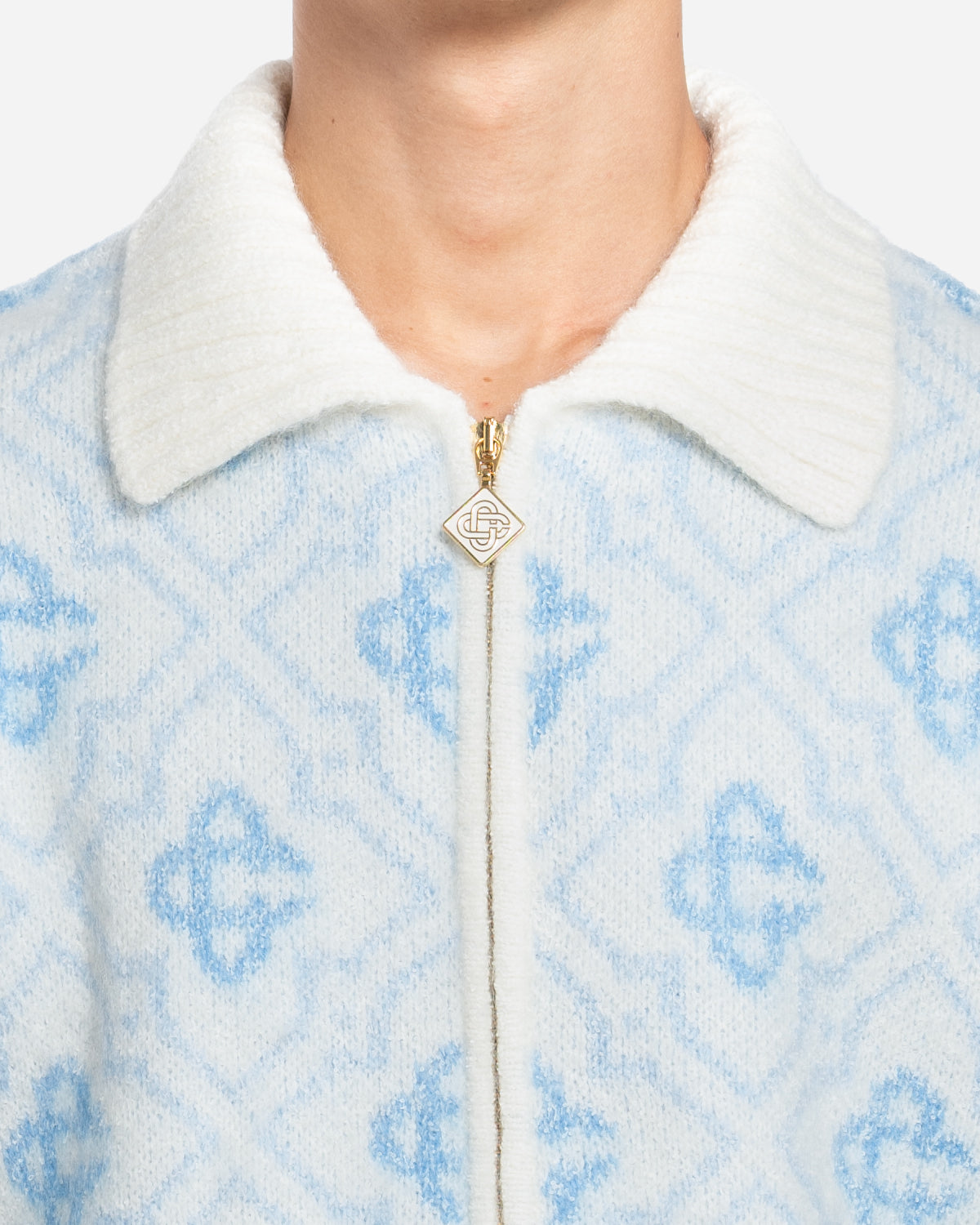 Gilet Zippé Monogramme en Mohair