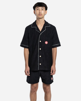 Chemise en Tissu Éponge avec Monogramme Noire