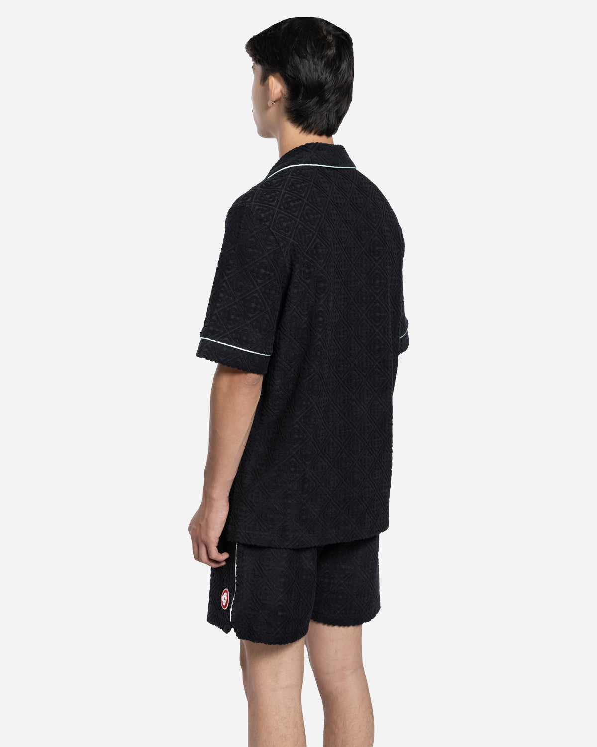 Chemise en Tissu Éponge avec Monogramme Noire