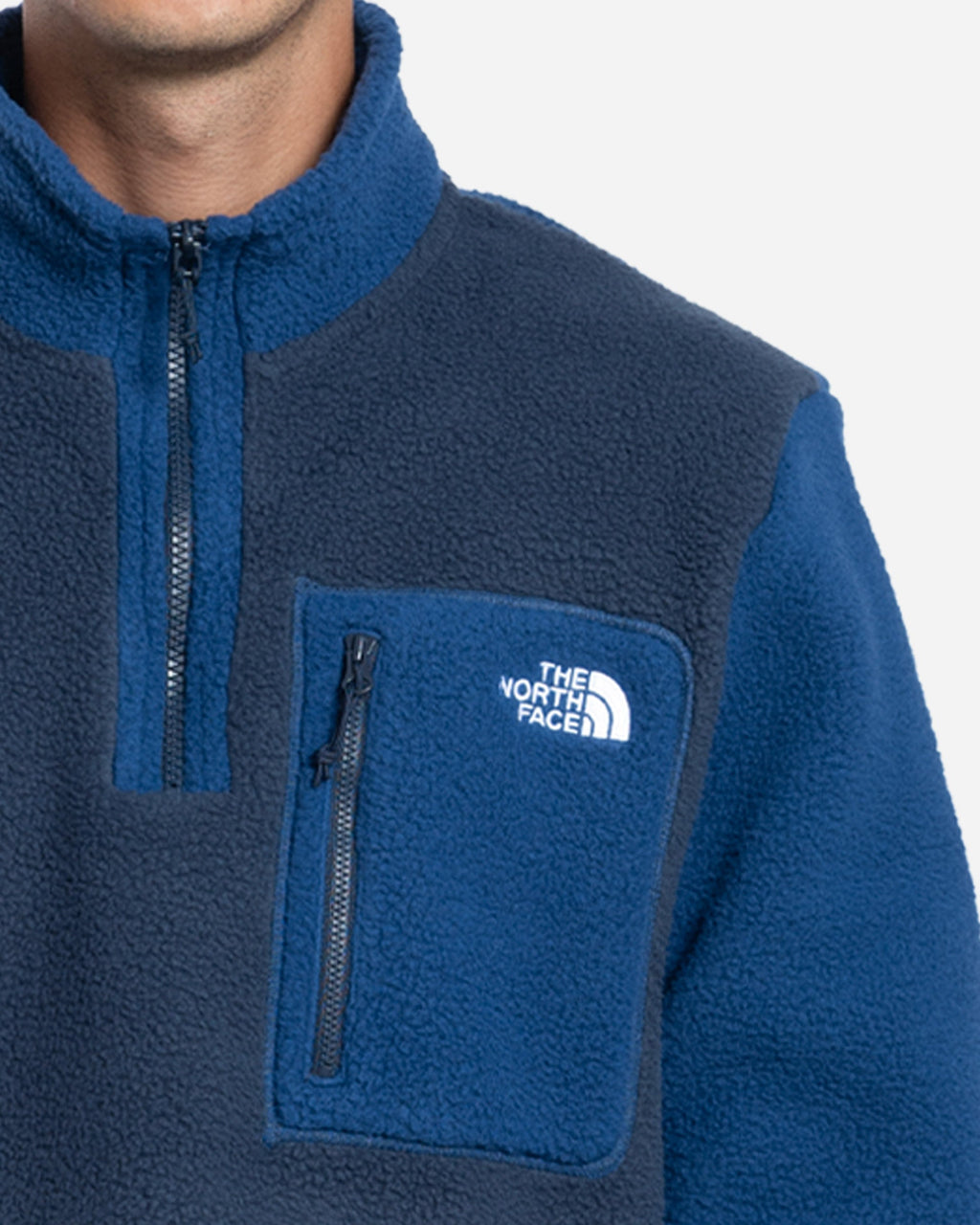 Polaire à Col Zippé Yumiori Bleue