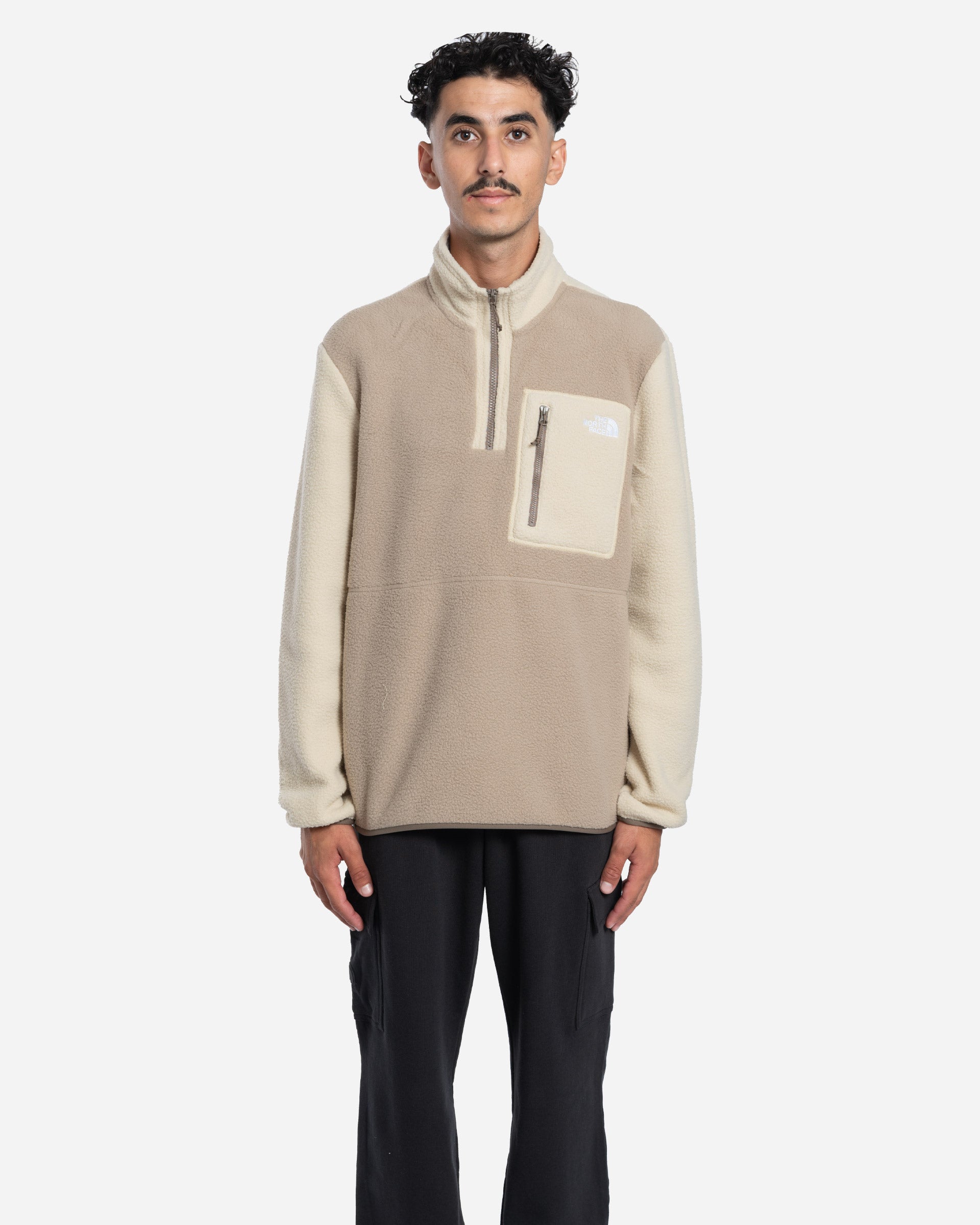 Polaire à Col Zippé Yumiori Beige Sable