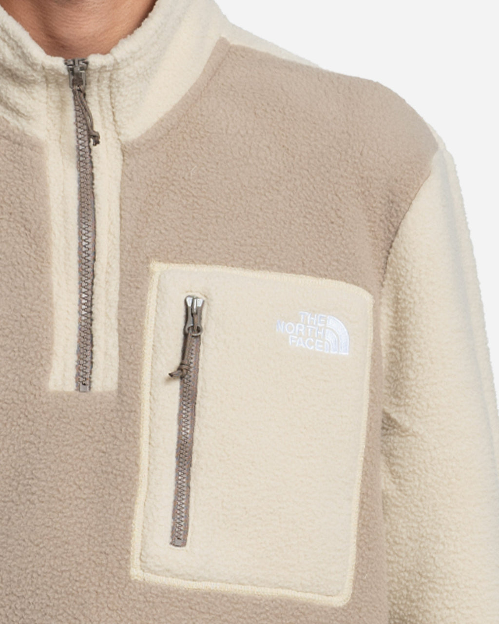 Polaire à Col Zippé Yumiori Beige Sable