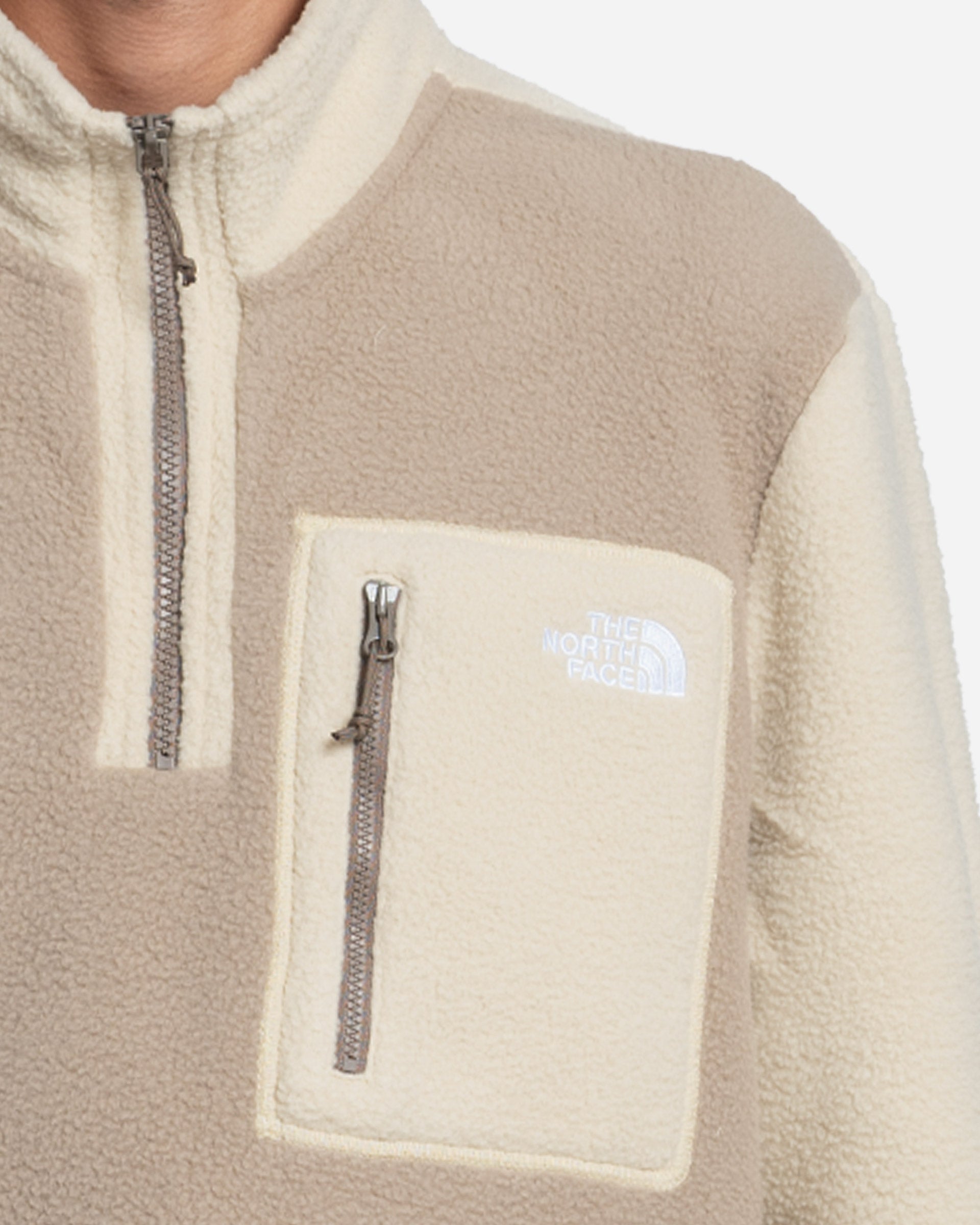 Polaire à Col Zippé Yumiori Beige Sable