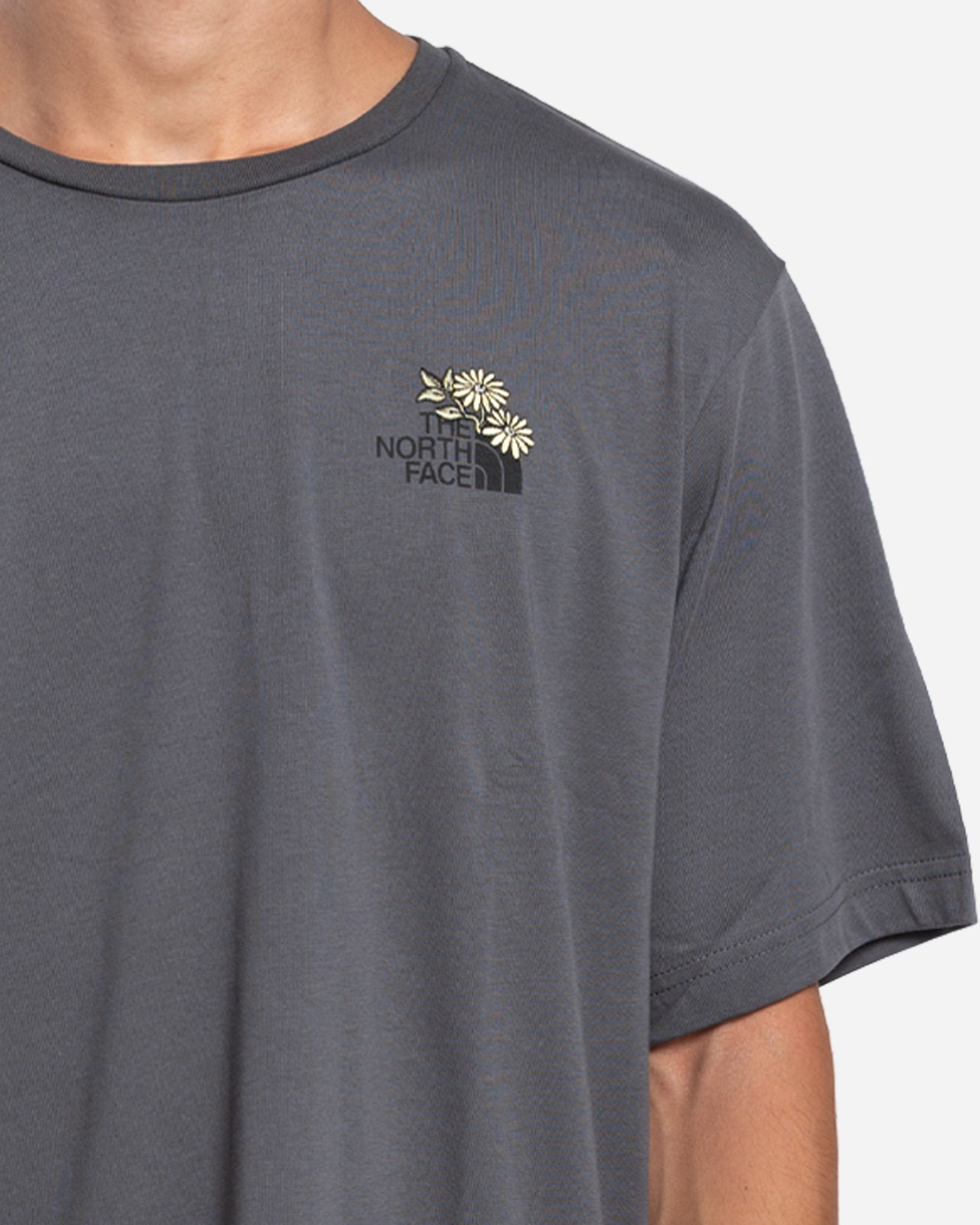 T-Shirt Dome Flower Relaxed Graphic Gris