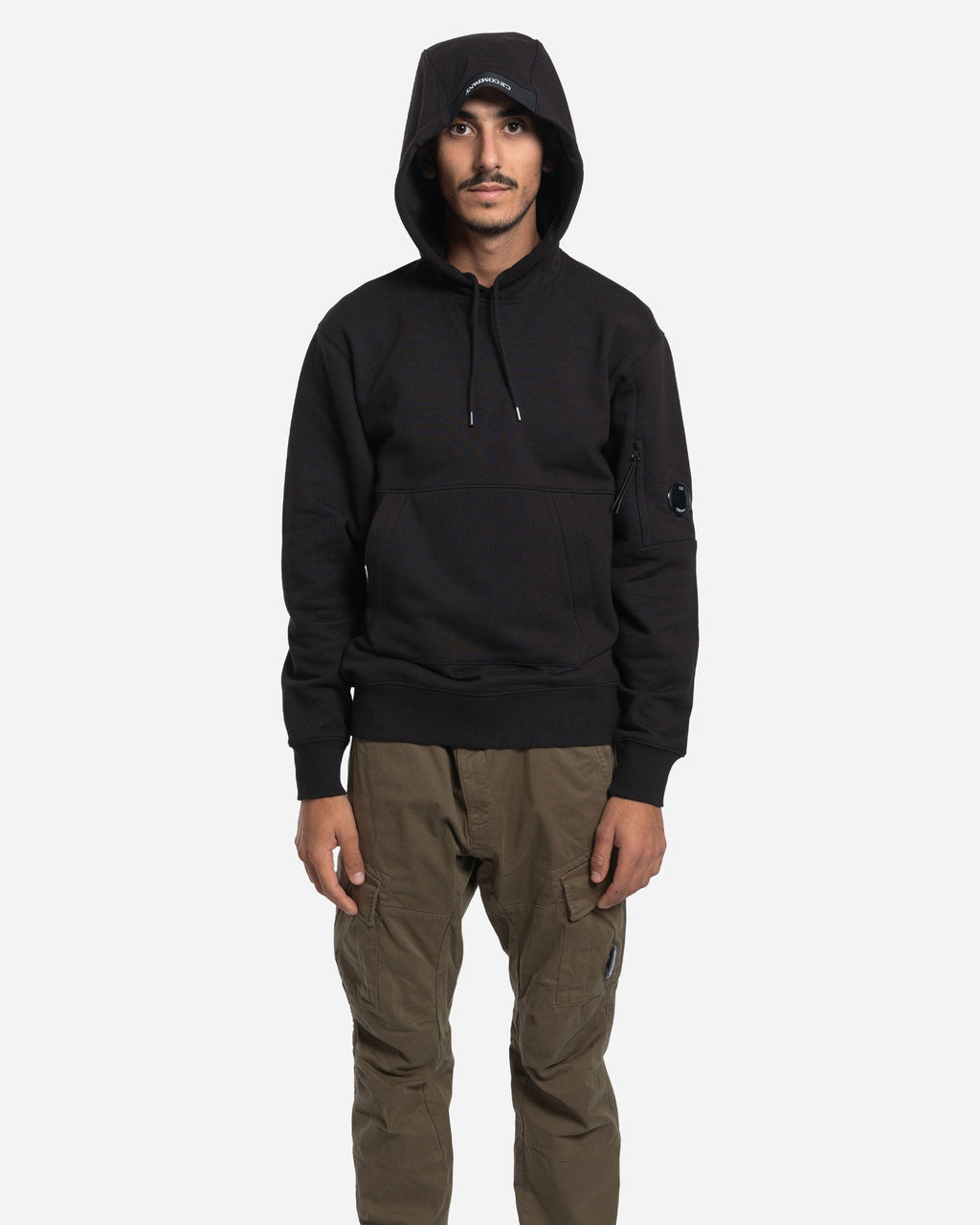 Sweatshirt à Capuche en Coton Brossé