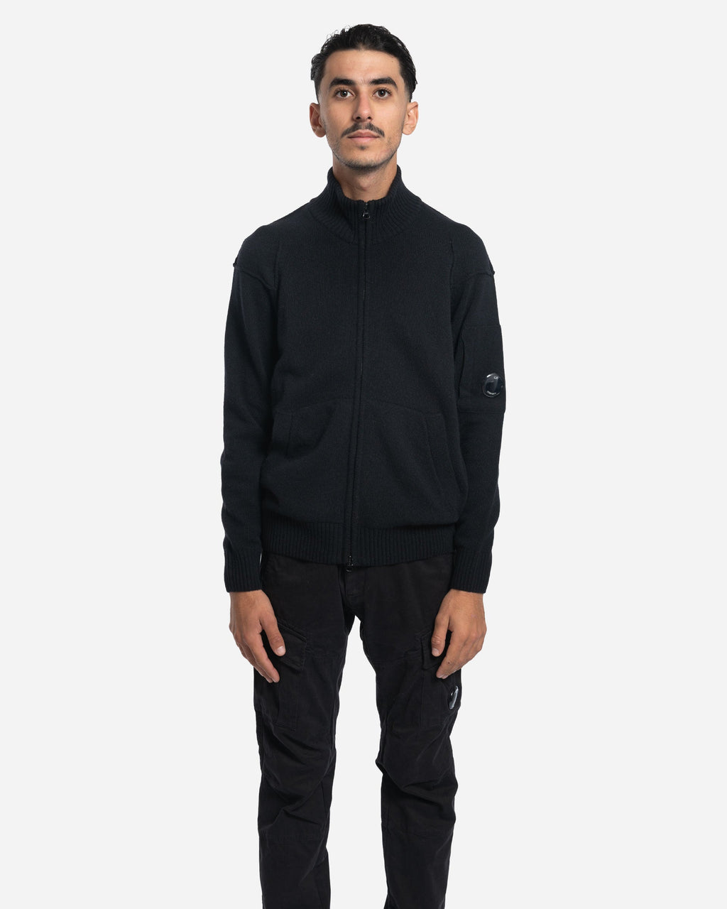 Cardigan Zippé en Laine Lambswool GRS