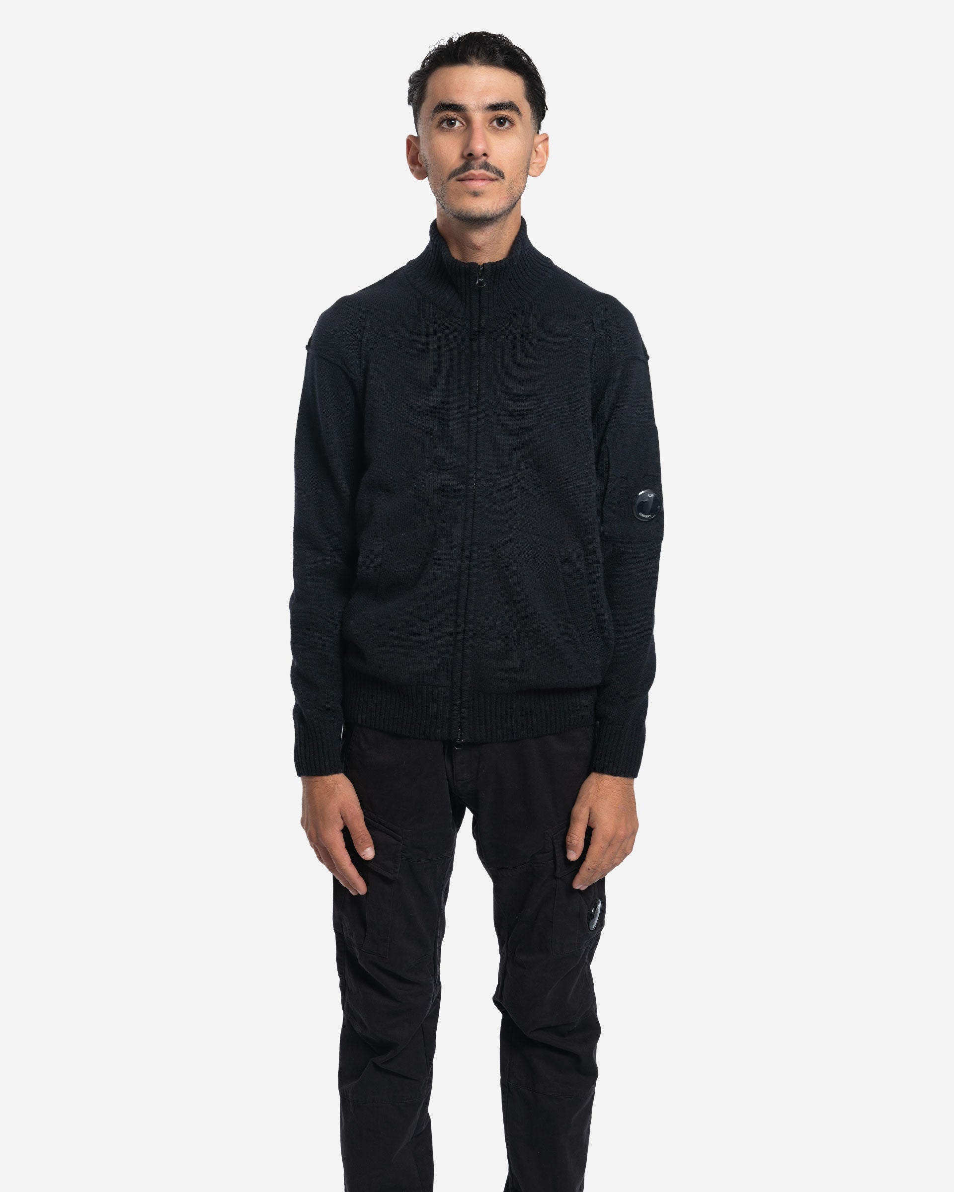 Cardigan Zippé en Laine Lambswool GRS