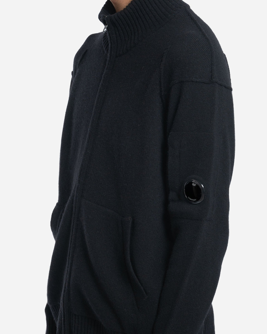 Cardigan Zippé en Laine Lambswool GRS