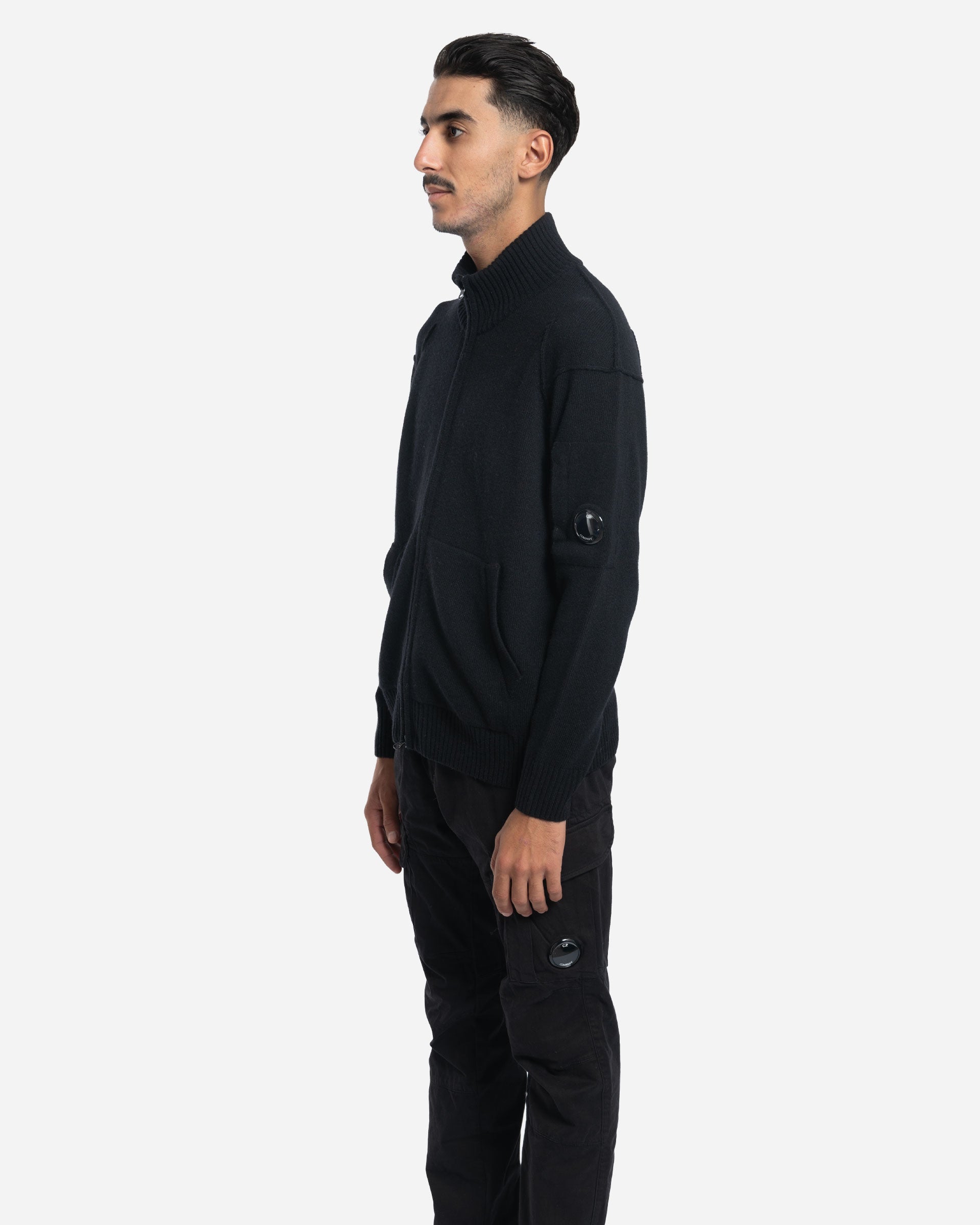 Cardigan Zippé en Laine Lambswool GRS