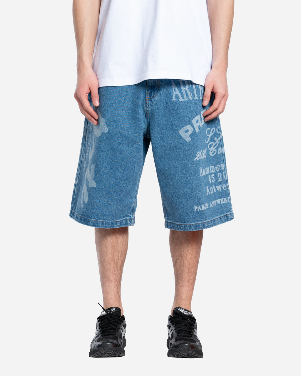 Short en Jean à Imprimé